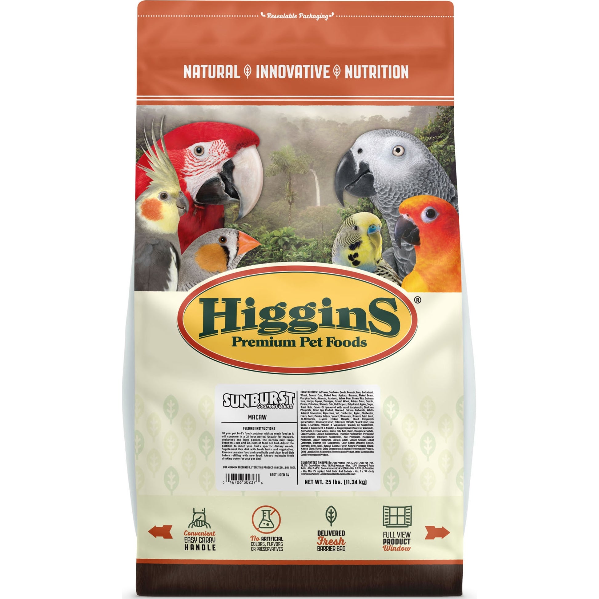 Higgins Sunburst Macaw Food