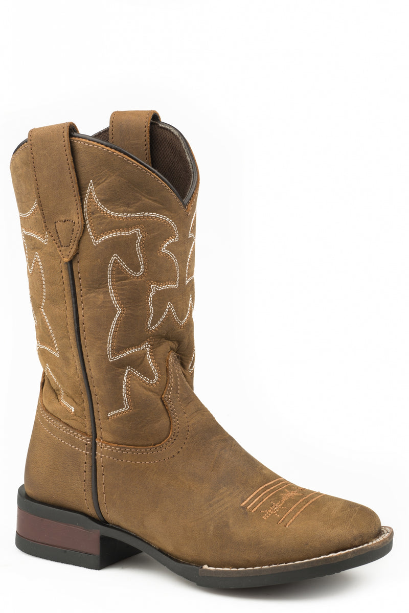 Roper Kids Crazy Horse Square Toe Boots