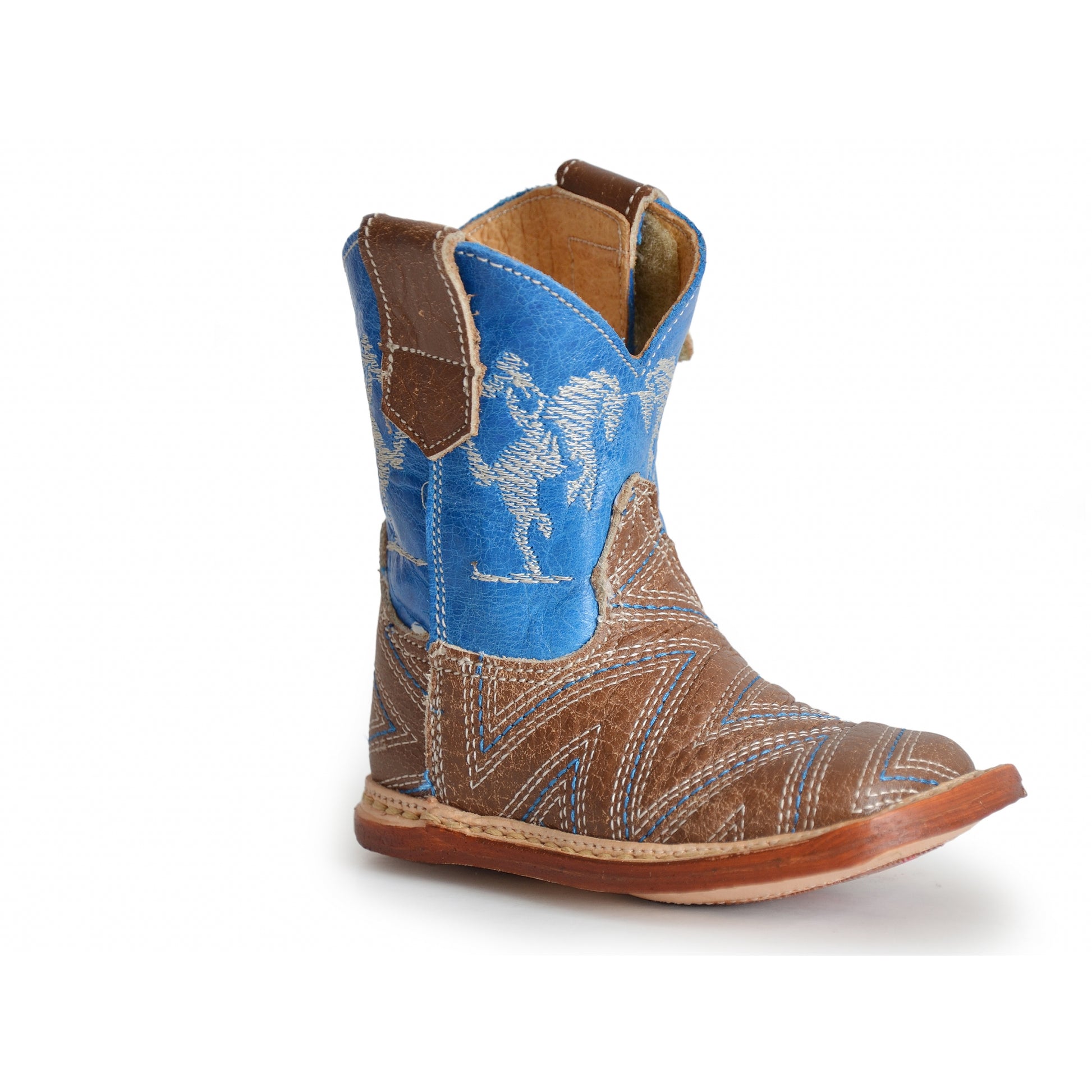 Roper Cowbabies Infant Boys Embroidered Horse Rider Leather Boots