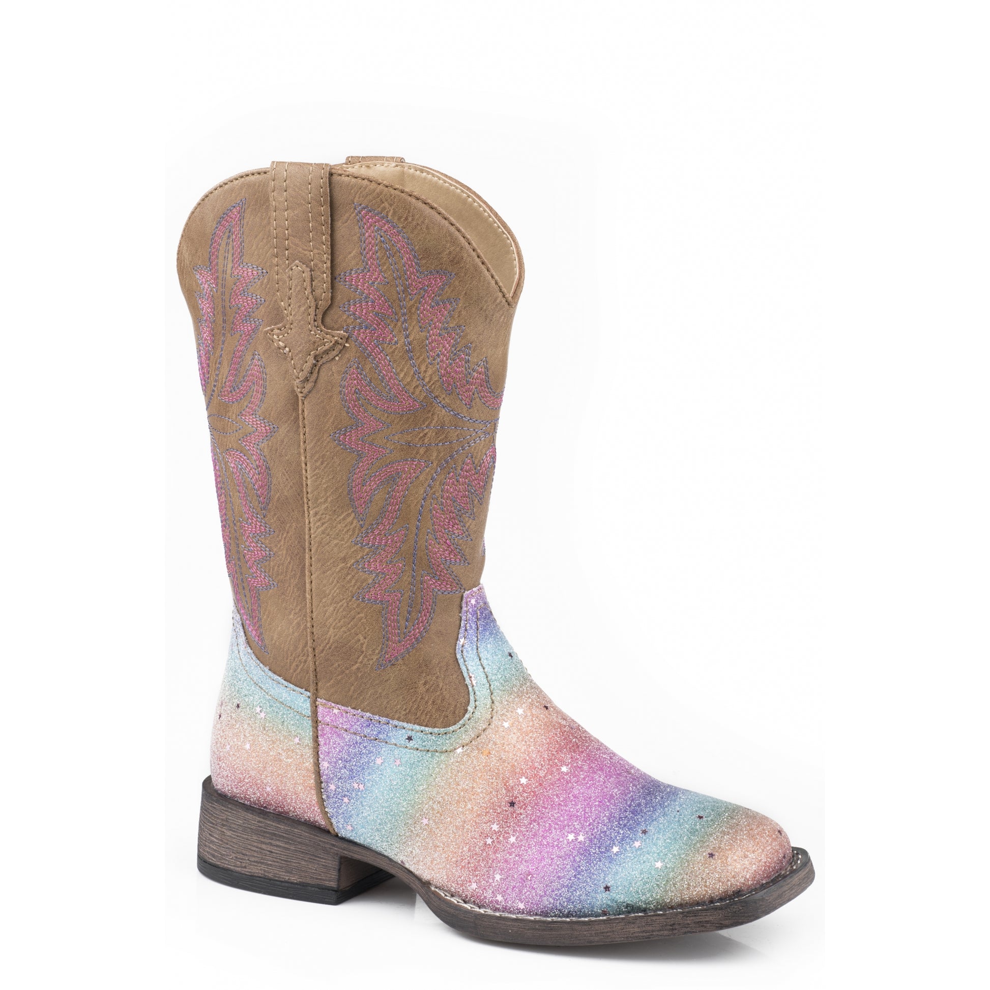 Roper Little Kids Glitter Rainbow Boots
