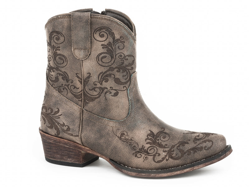 Roper Ladies Laser Design Shorty Boot