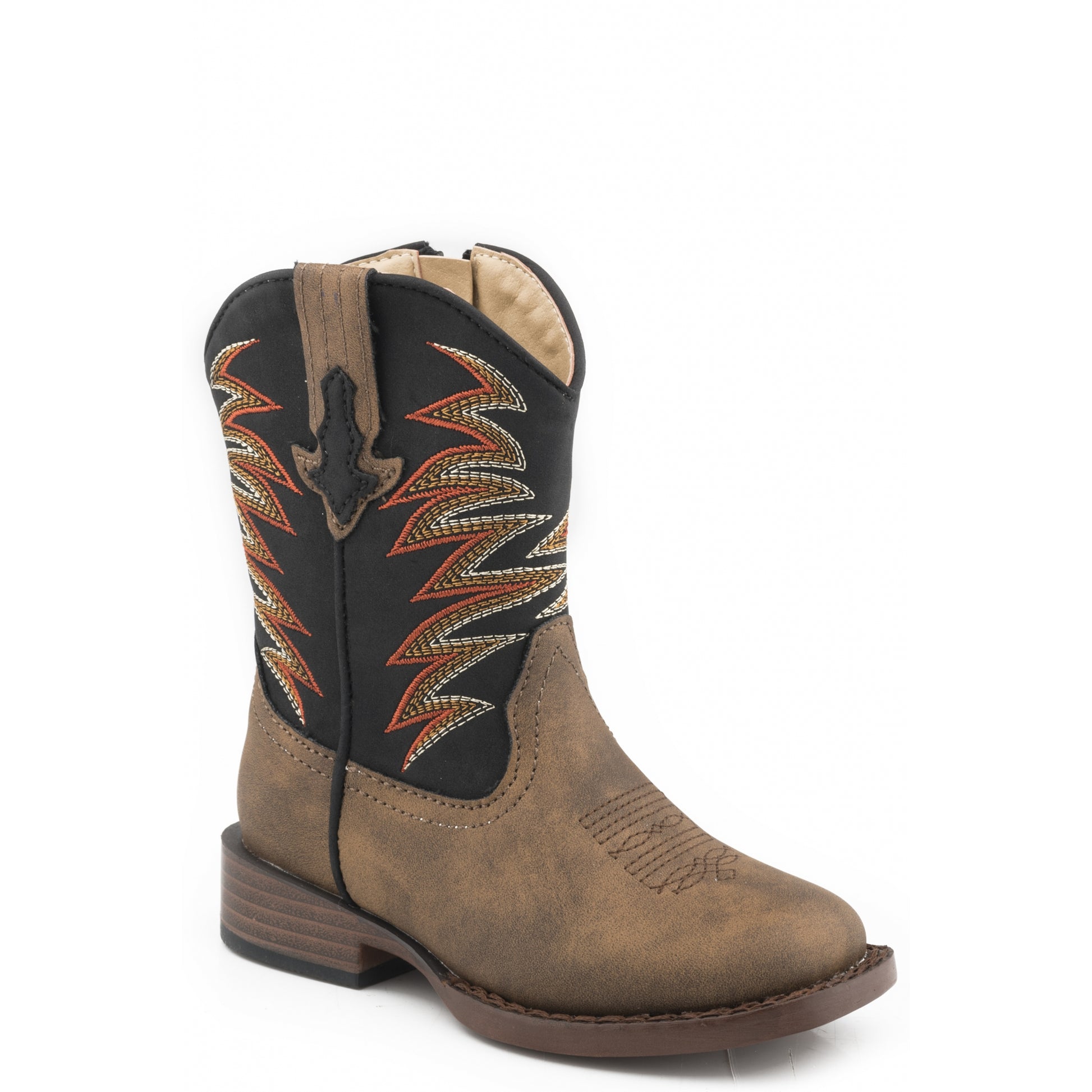 Roper Toddler Tan Vamp With Black Shaft Boots