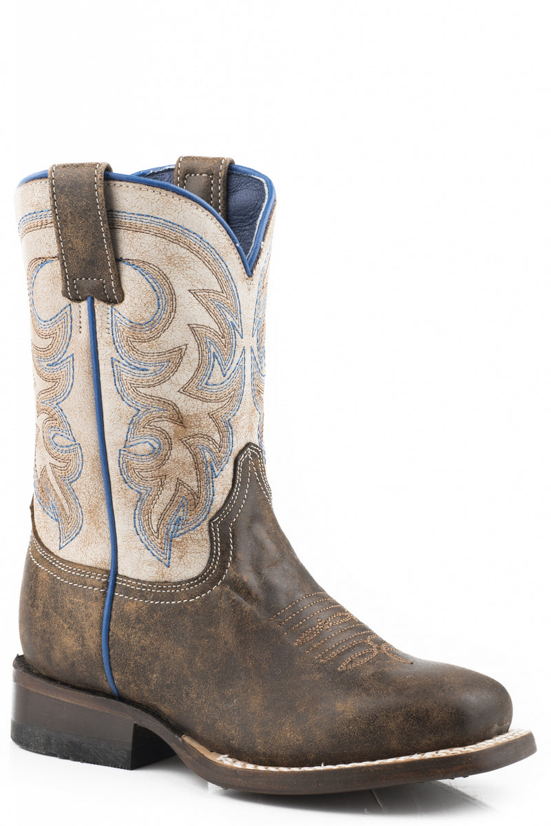Roper Kids Parker Leather Outsole Western Boots