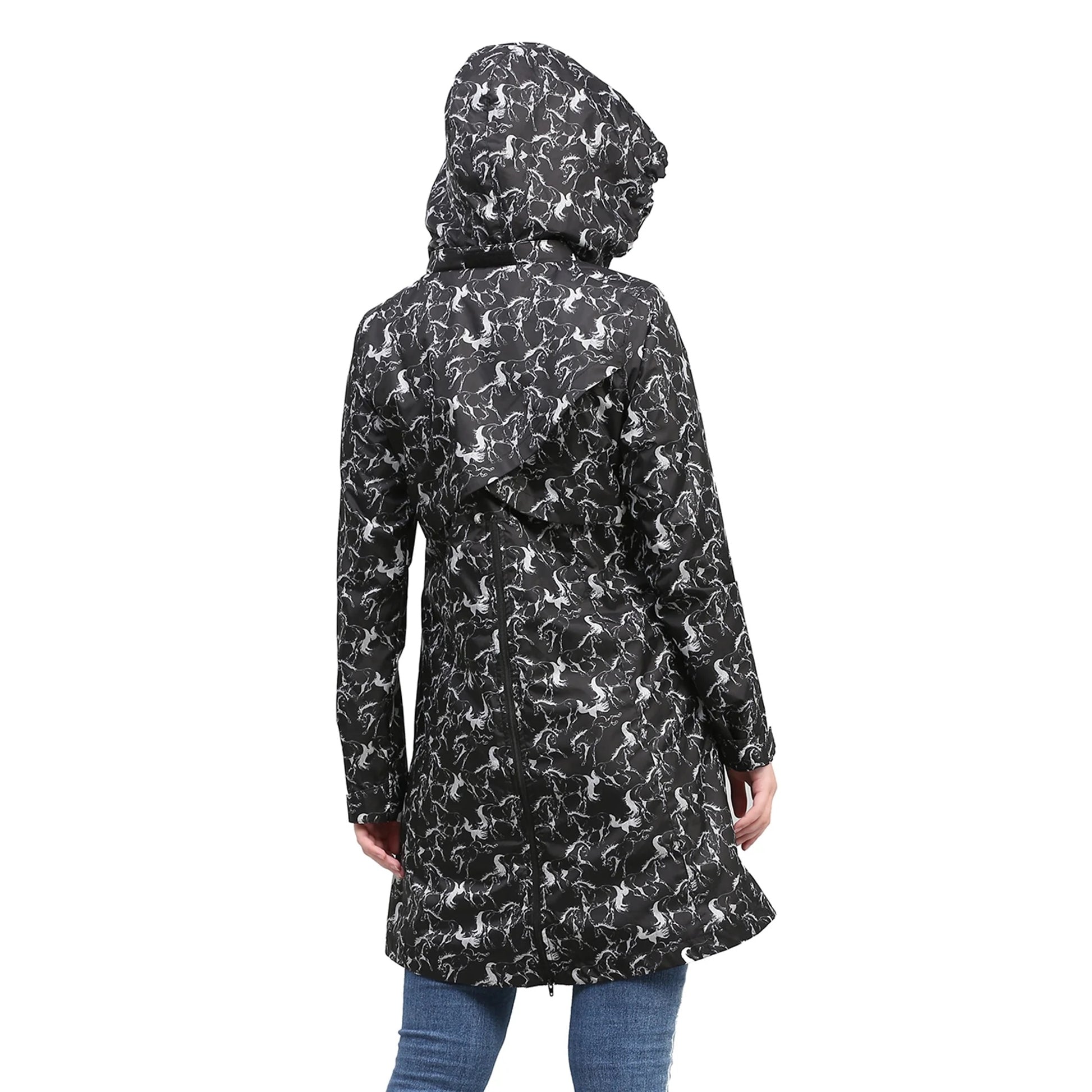 Equine Couture Ladies Linear Horse Rain Jacket