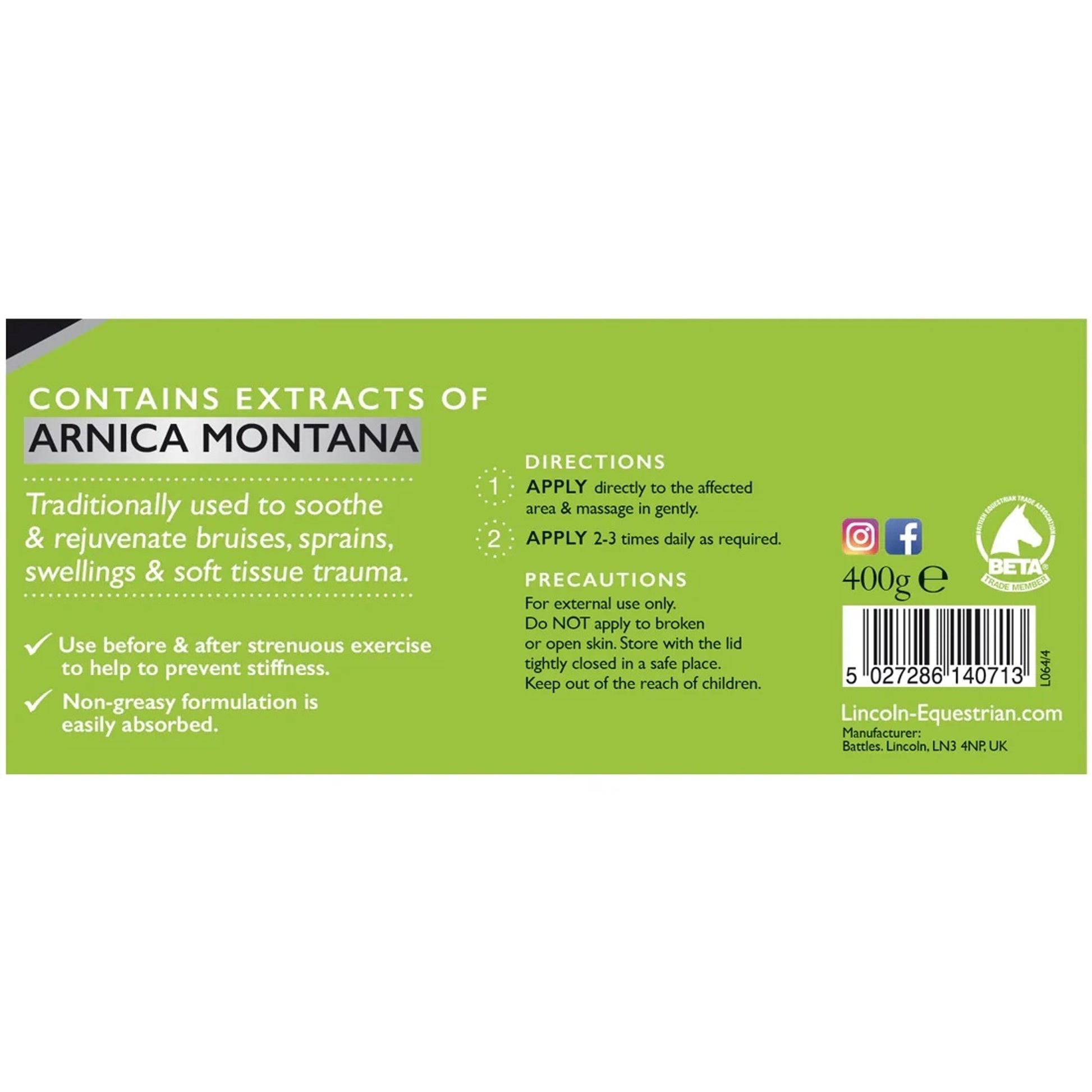 Lincoln Arnica Cream