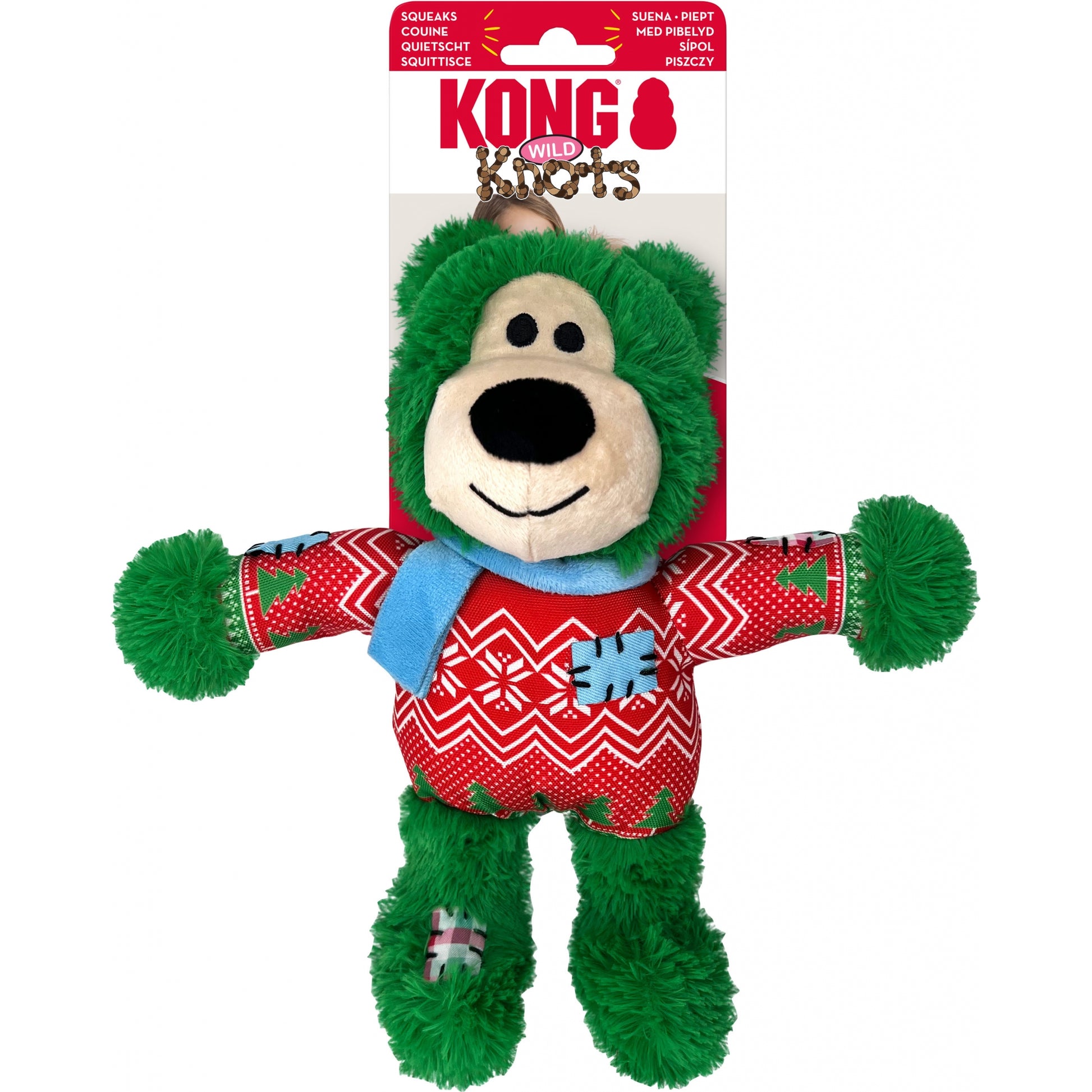 KONG Holiday Wild Knots Assorted Bears