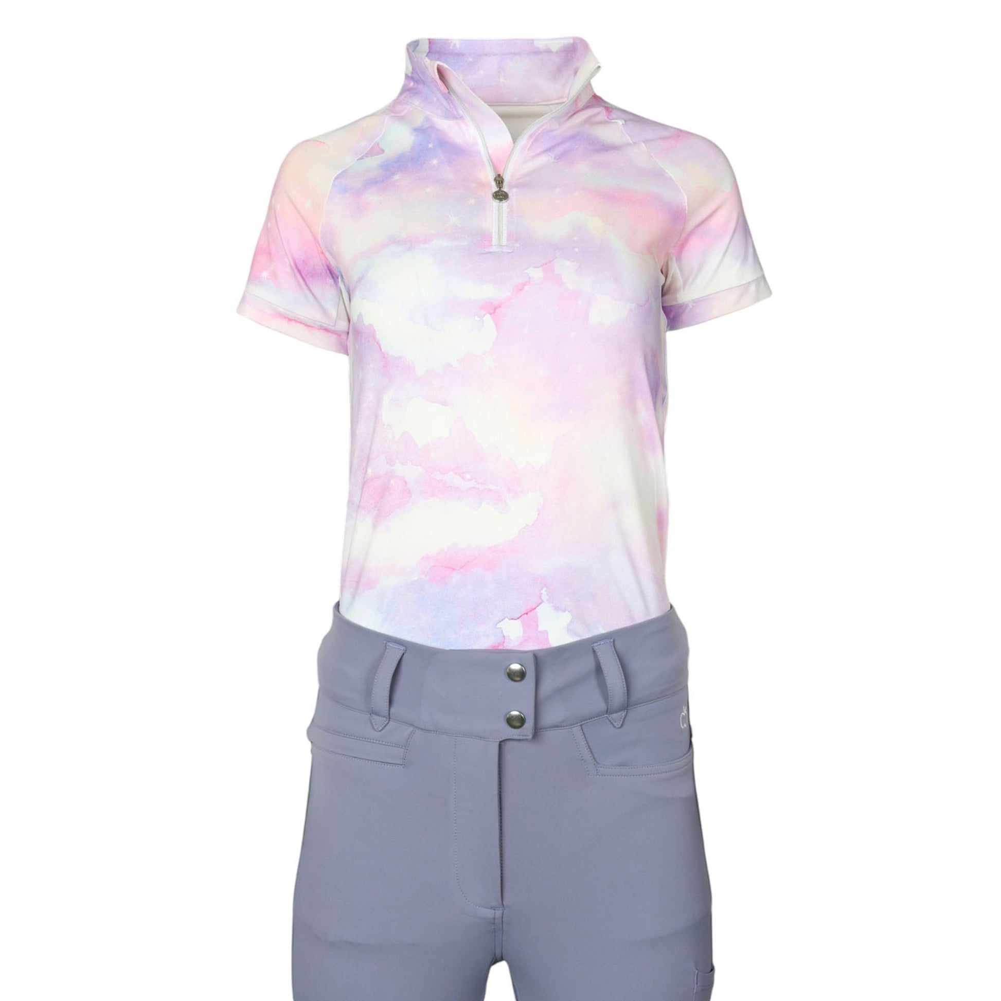 Dapplebay Kids Lavender Haze 1/4 Zip Short Sleeve Top