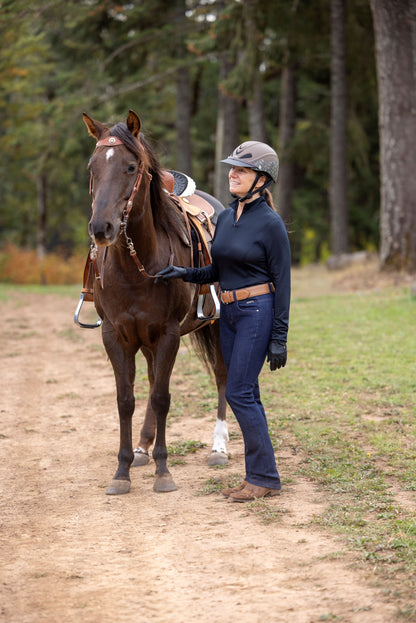 Kerrits Stretch Denim Silicone Knee Patch Bootcut Riding Pants - Regular