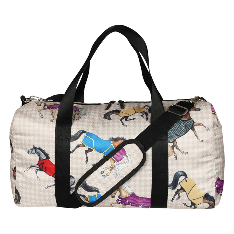 AWST Int'l Lila Horses in Blankets Gear Bag