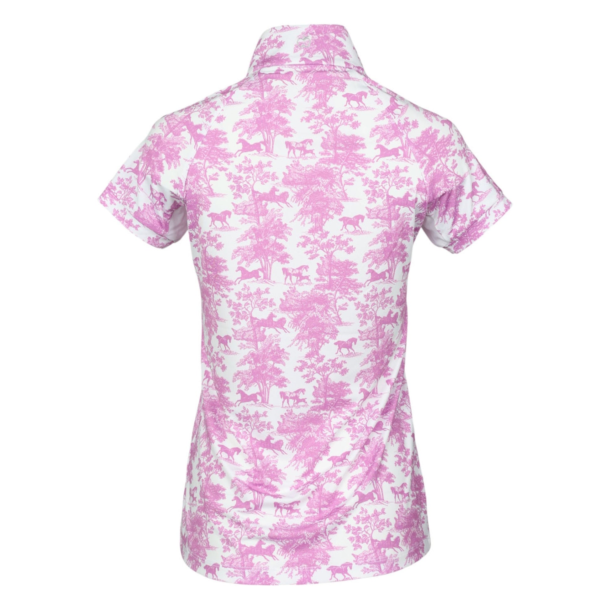 Dapplebay Ladies Equestrian Toile 1/4 Zip Short Sleeve Light Riding Top