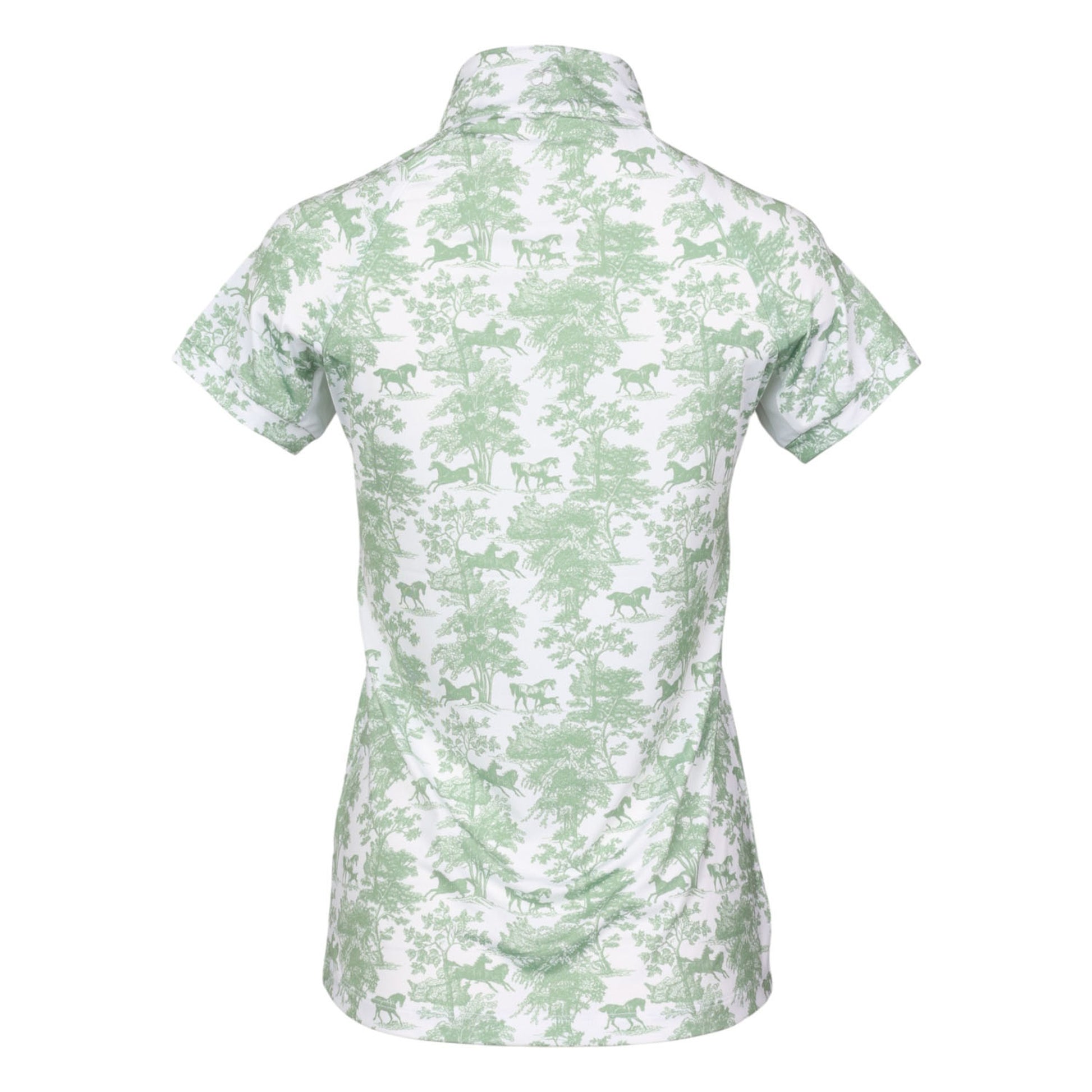 Dapplebay Ladies Equestrian Toile 1/4 Zip Short Sleeve Light Riding Top
