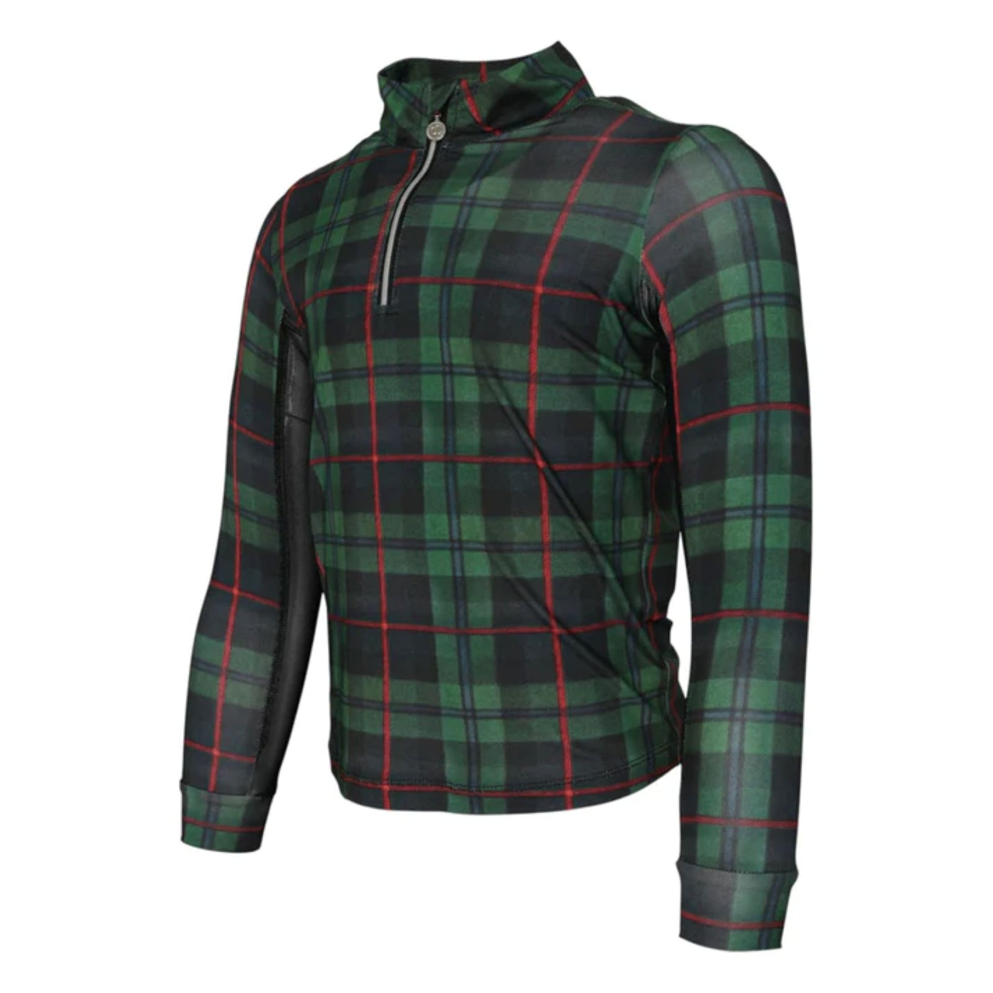 Dapplebay Holiday Plaid Kid's 1/4 Zip Riding Top