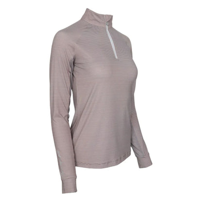 Dapplebay Stripe 1/4 Zip Riding Top