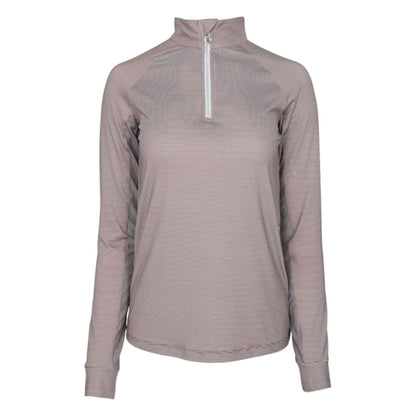 Dapplebay Stripe 1/4 Zip Riding Top