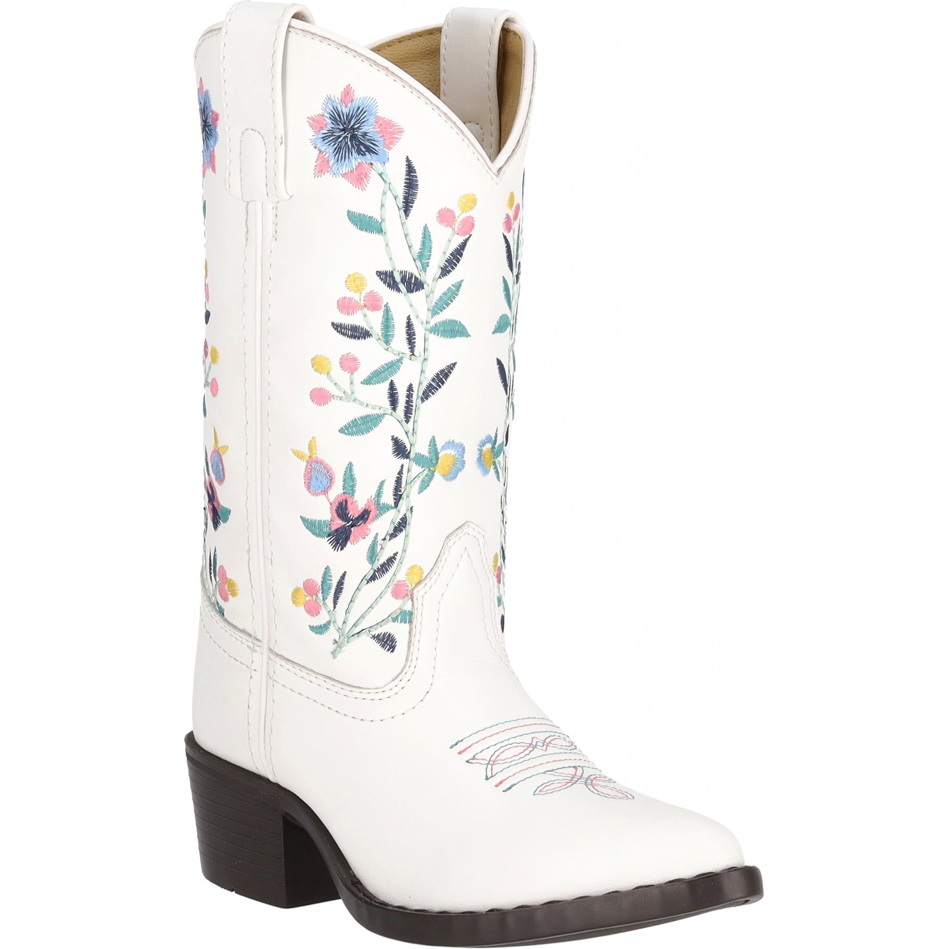 Smoky Mountain Youth Girls Lacey Leather Embroidered Western Boots