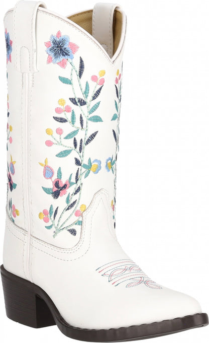 Smoky Mountain Youth Girls Lacey Leather Embroidered Western Boots
