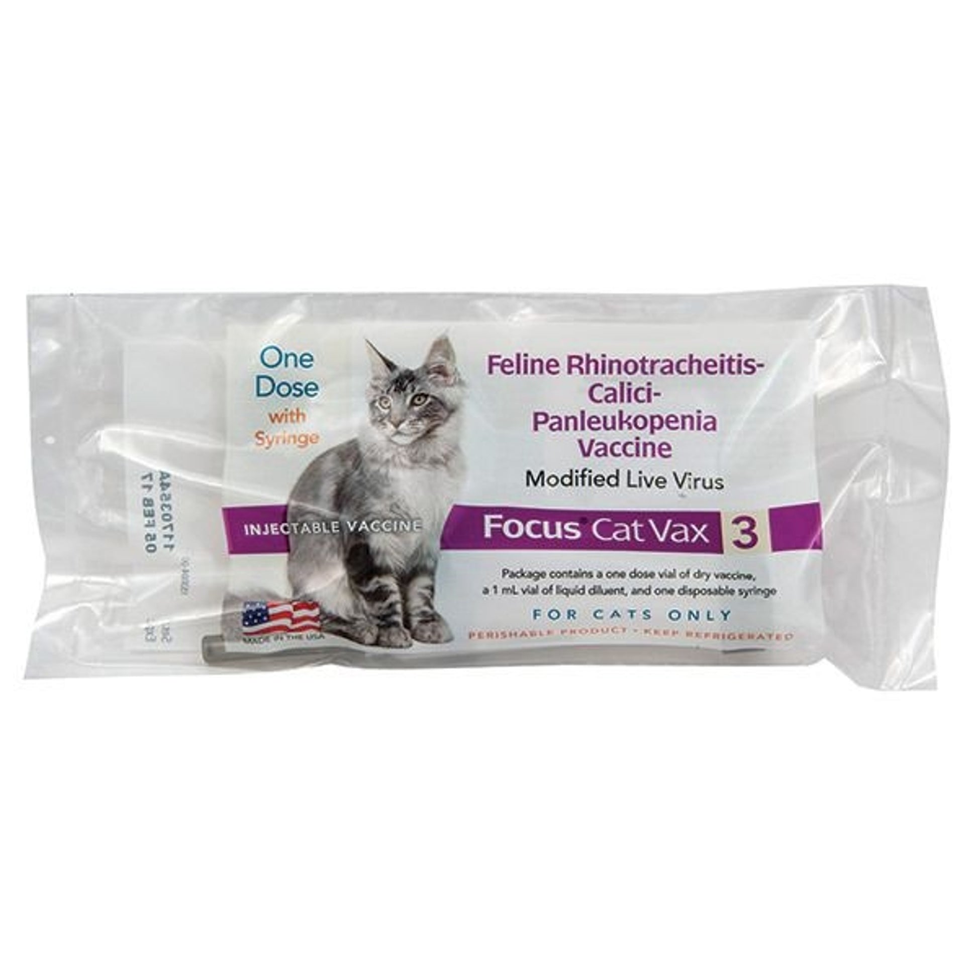 Focus Cat Vax 3 Single Dose Cat Vaccine