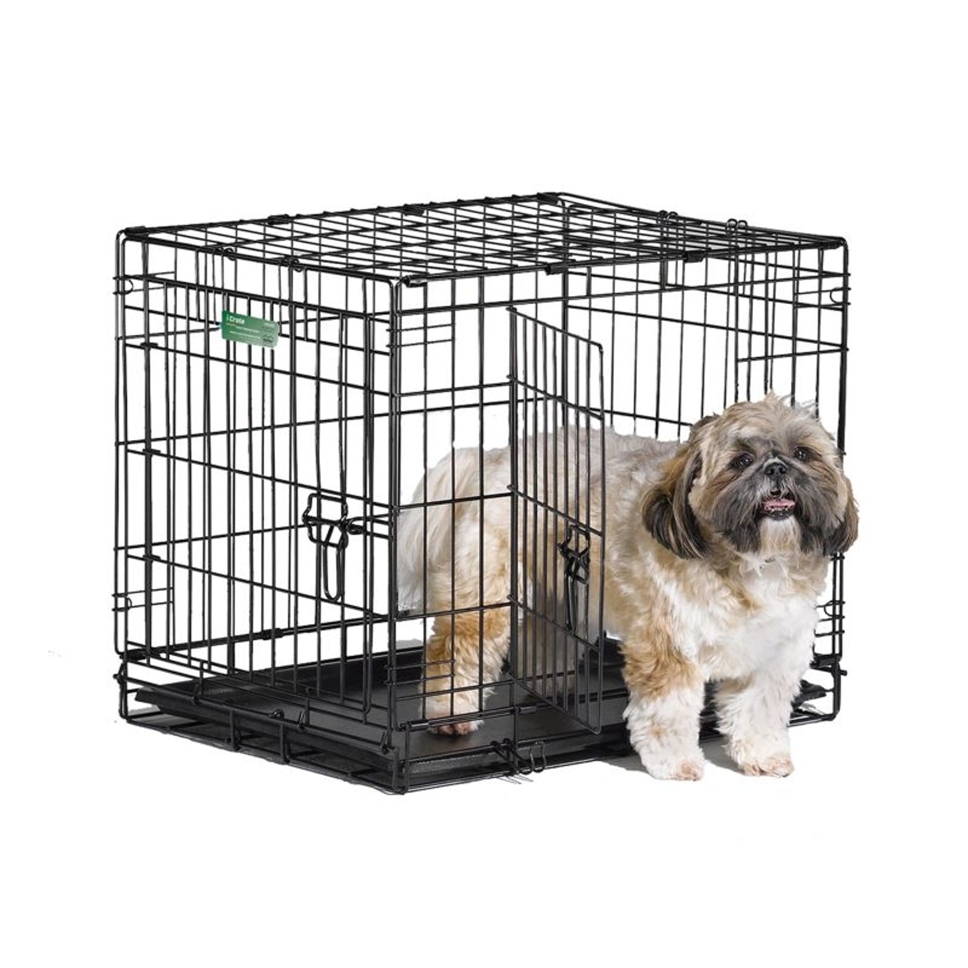 I-Crate For Dogs Double Door 18 In/Double Black