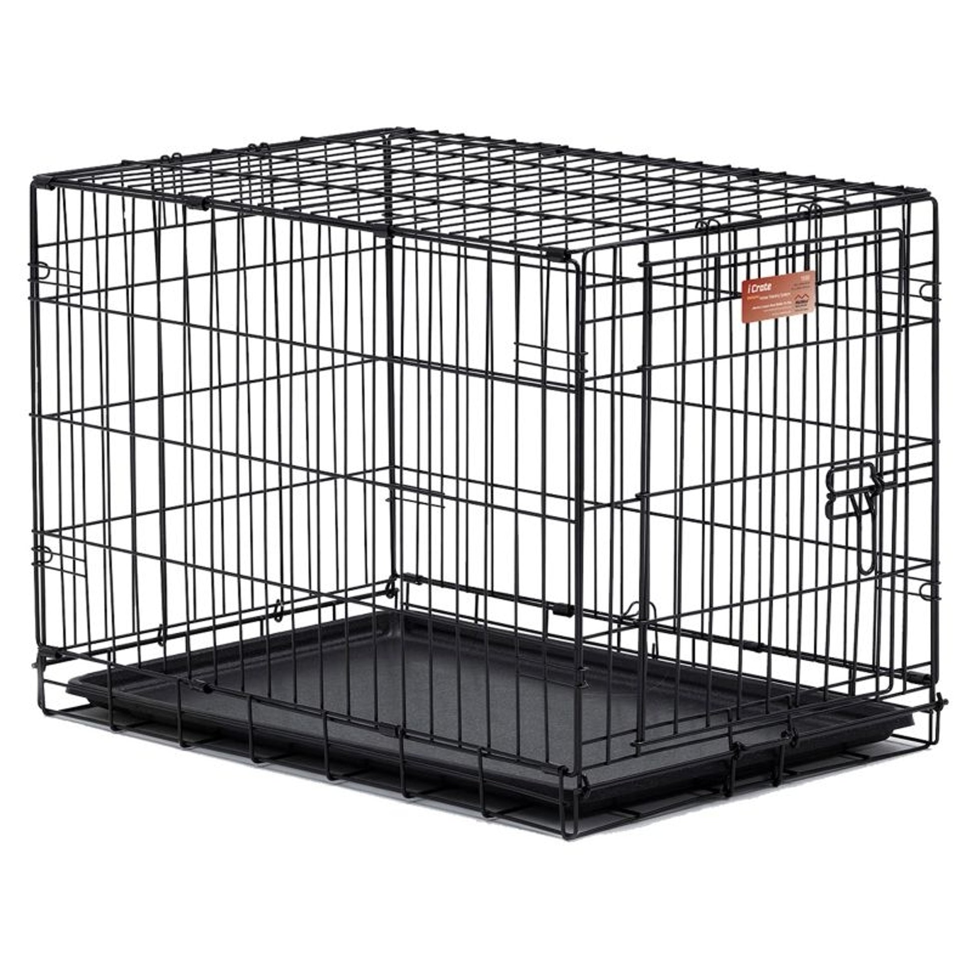 I-Crate For Dogs Double Door 18 In/Double Black