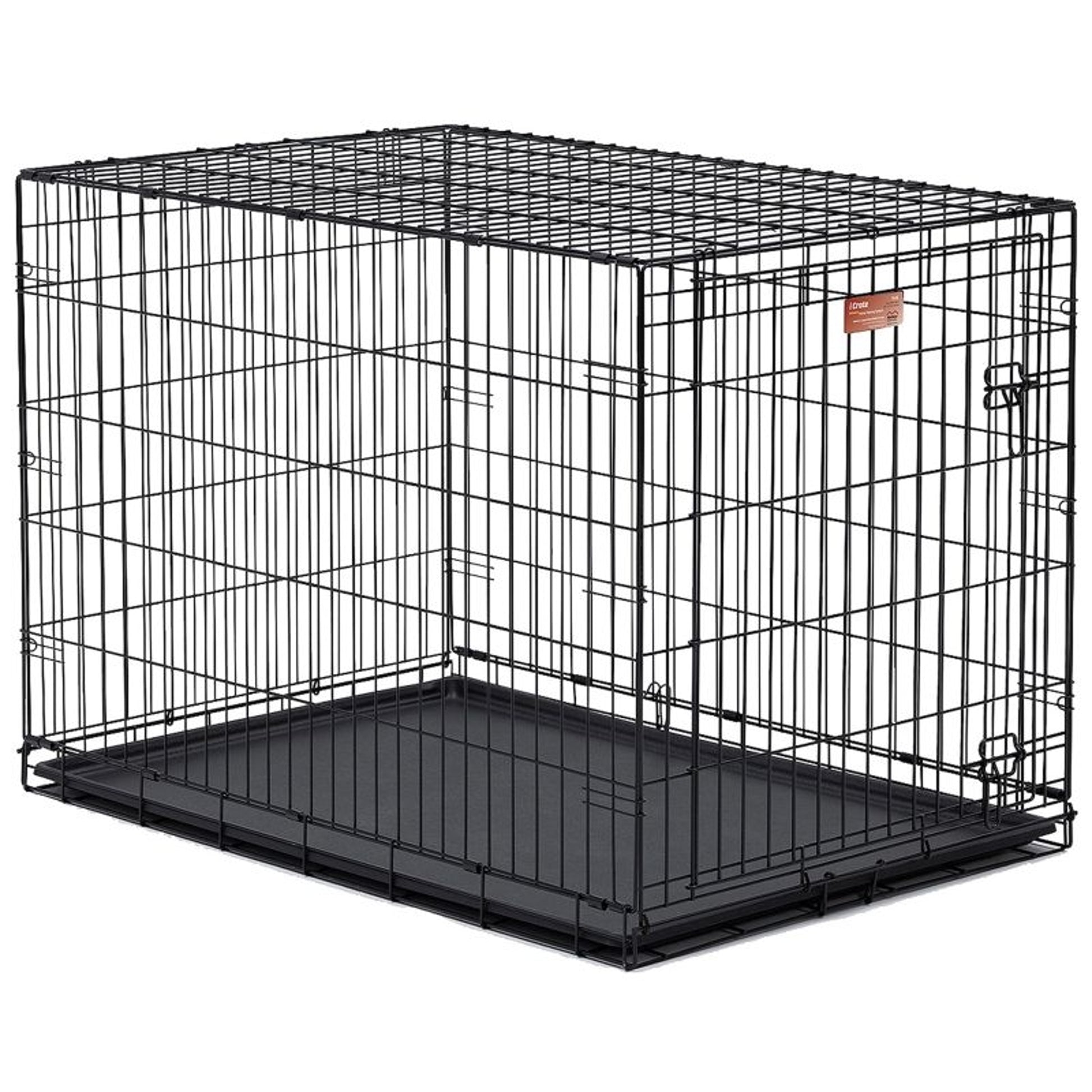 I-Crate For Dogs Double Door 18 In/Double Black
