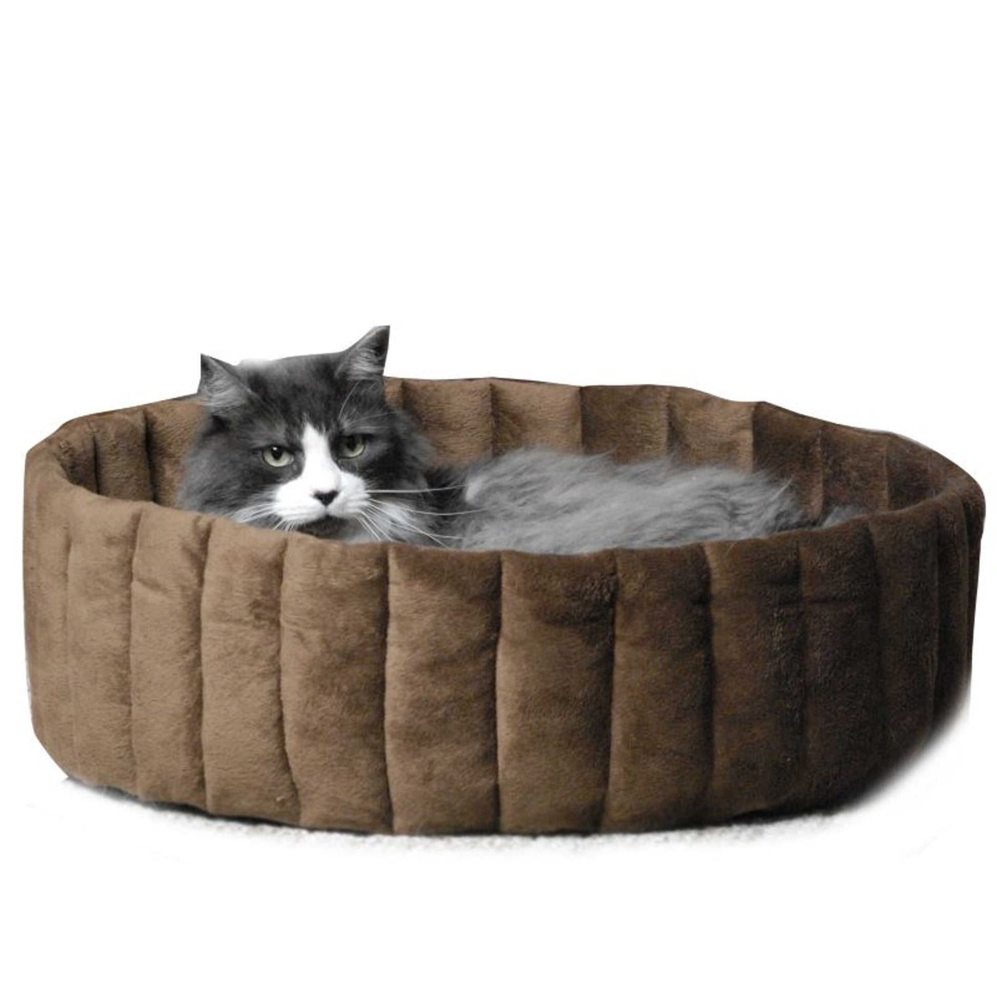 KH Mfg Microfleece Kitty Cup Tan Cat Bed