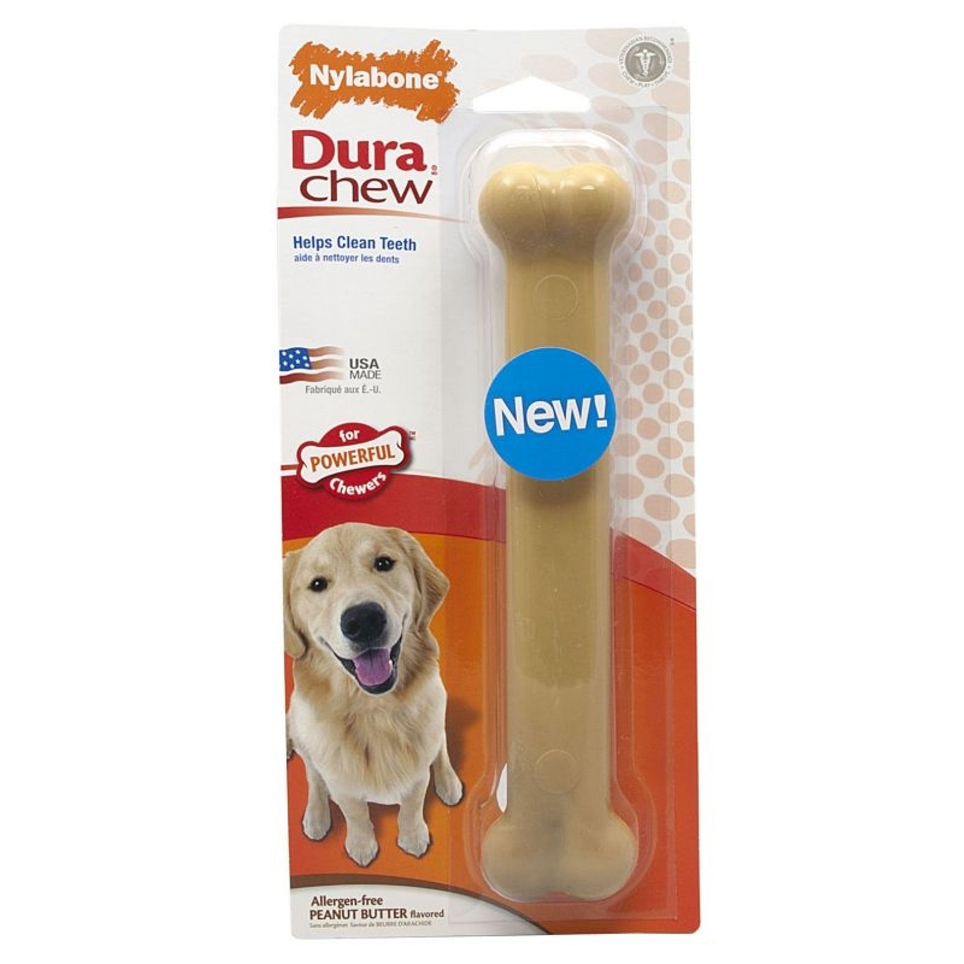 DuraChew Peanut Butter Bone Dog Toy