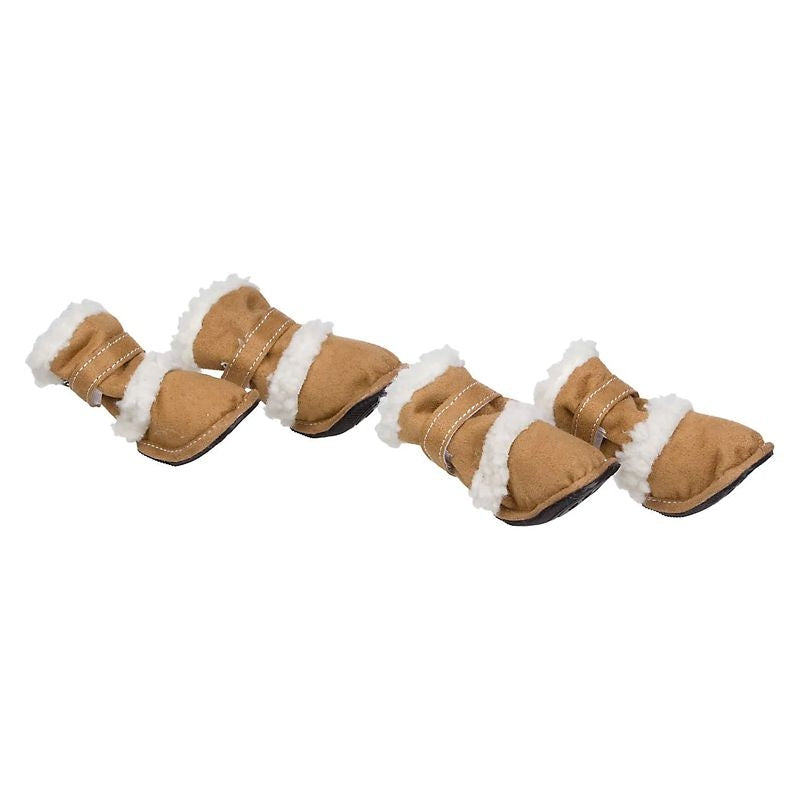 Pet Life Brown Shearling Duggz Dog Boots