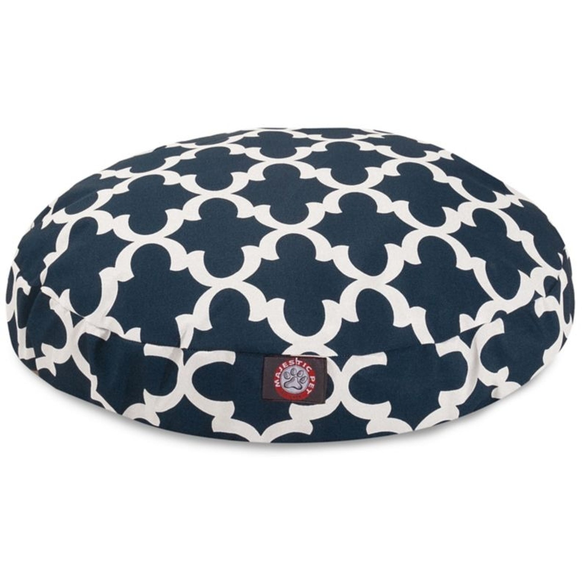 Majestic Pet Outdoor Navy Trellis Round Pet Bed