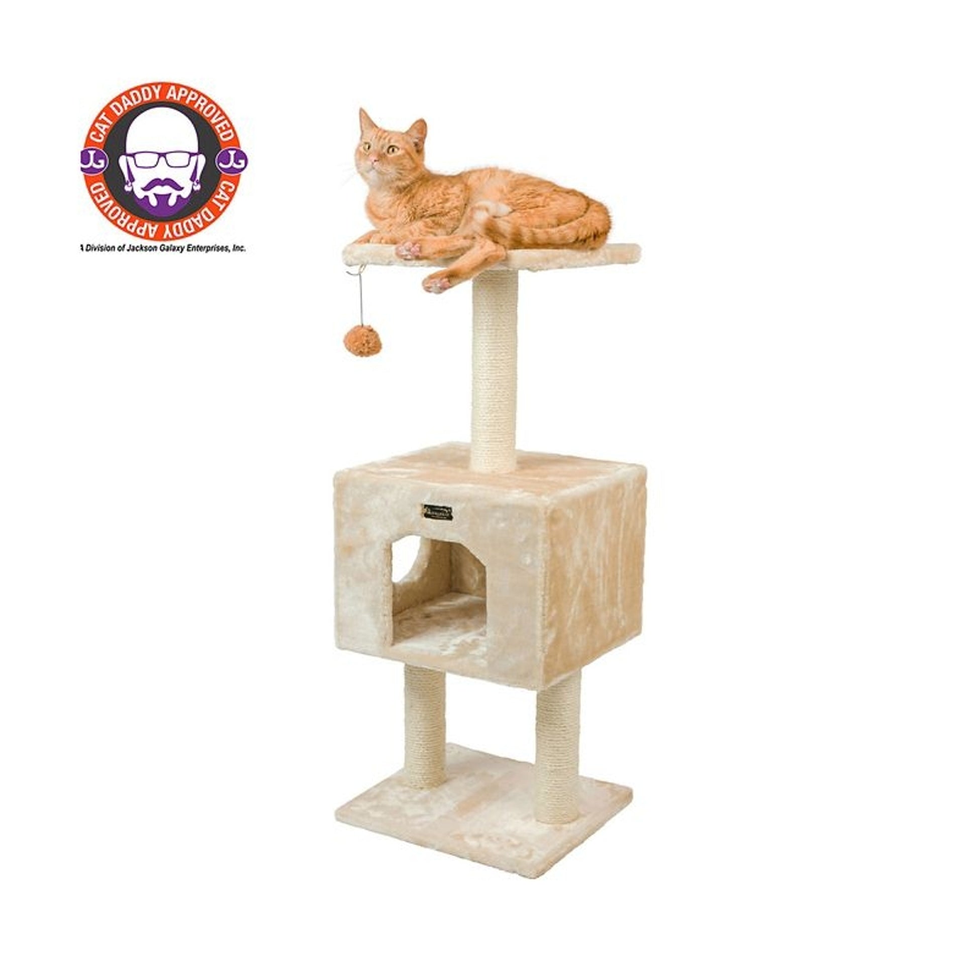 Armarkat Classic Real Wood Cat Tree 42in Beige