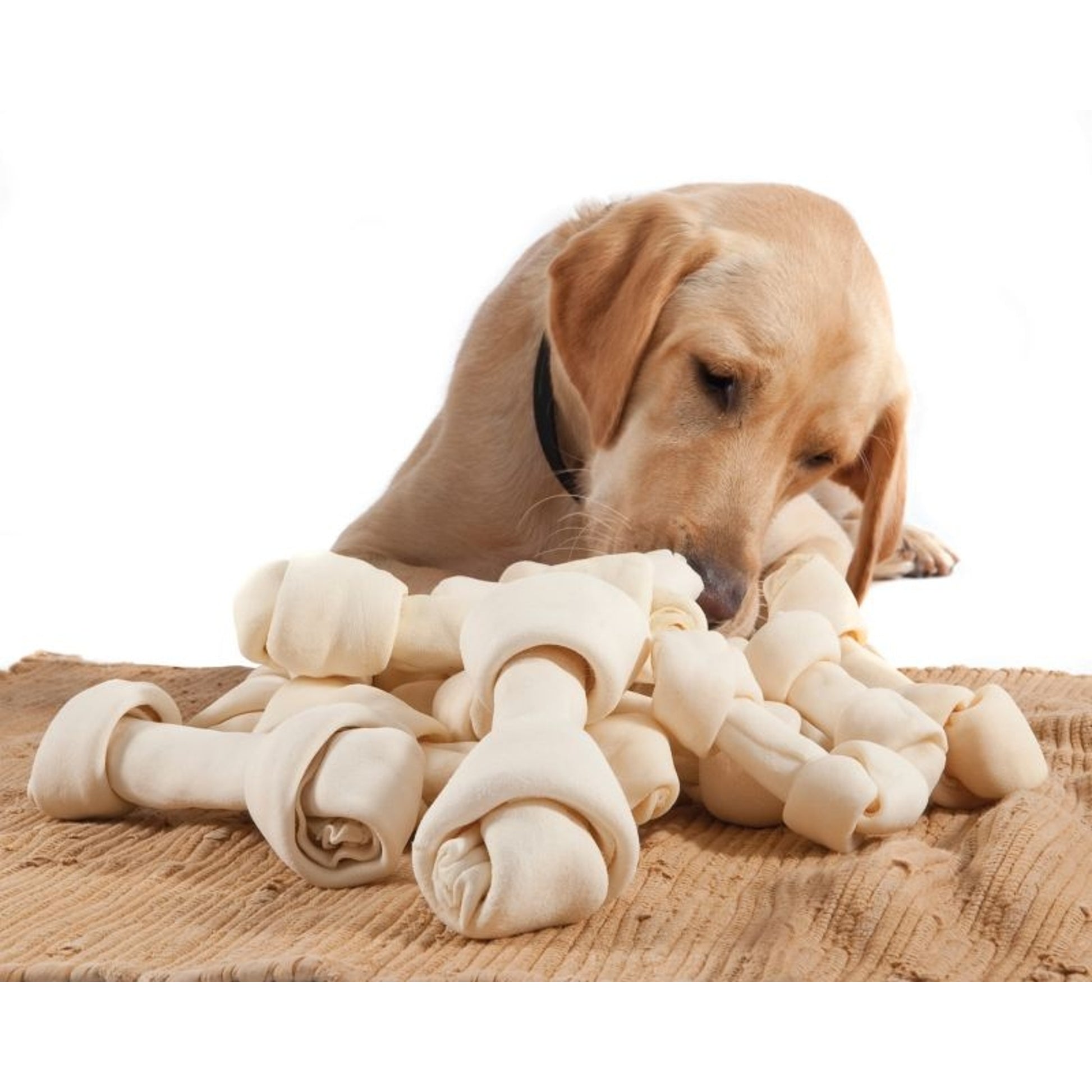 Select Grille Knotted Rawhide Bone Bulk Bag