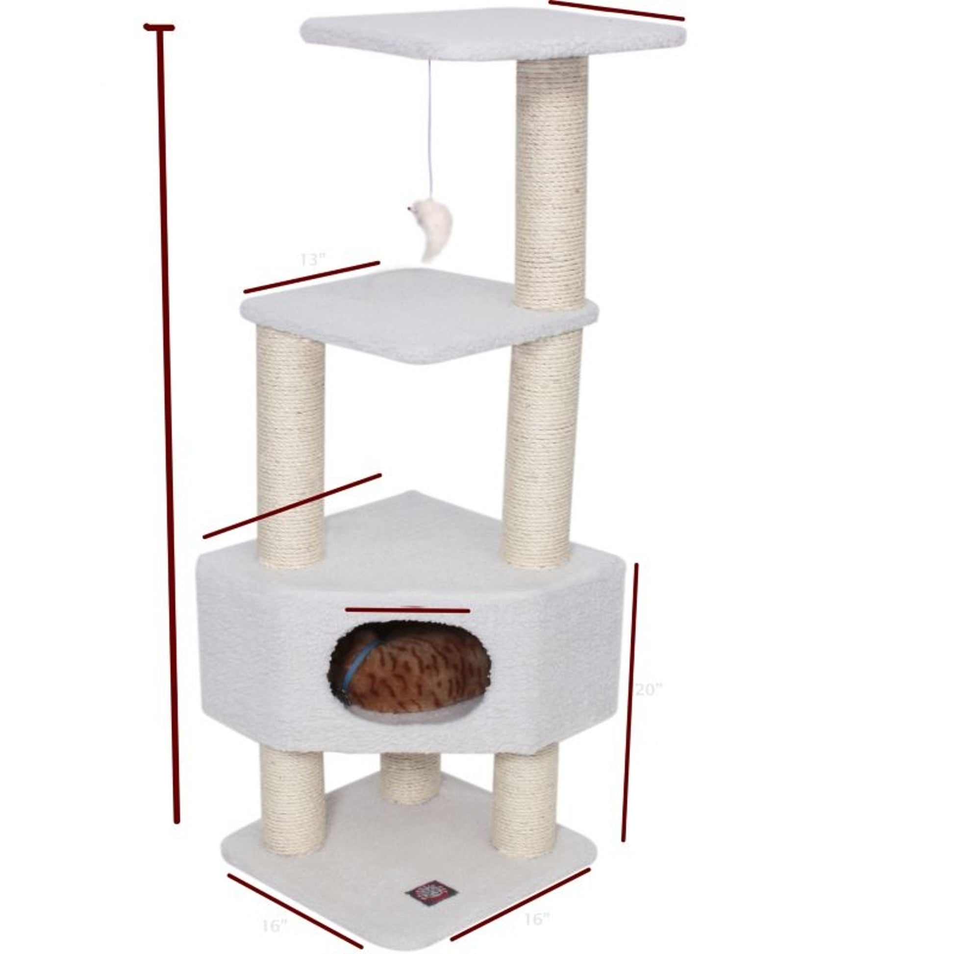 Majestic 52 Inch Bungalow Cat Furniture Tree