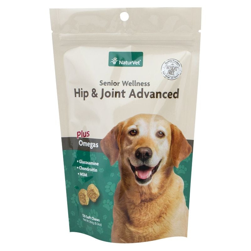 NaturVet Senior Dog Hip & Joint Soft Chews - 120ct