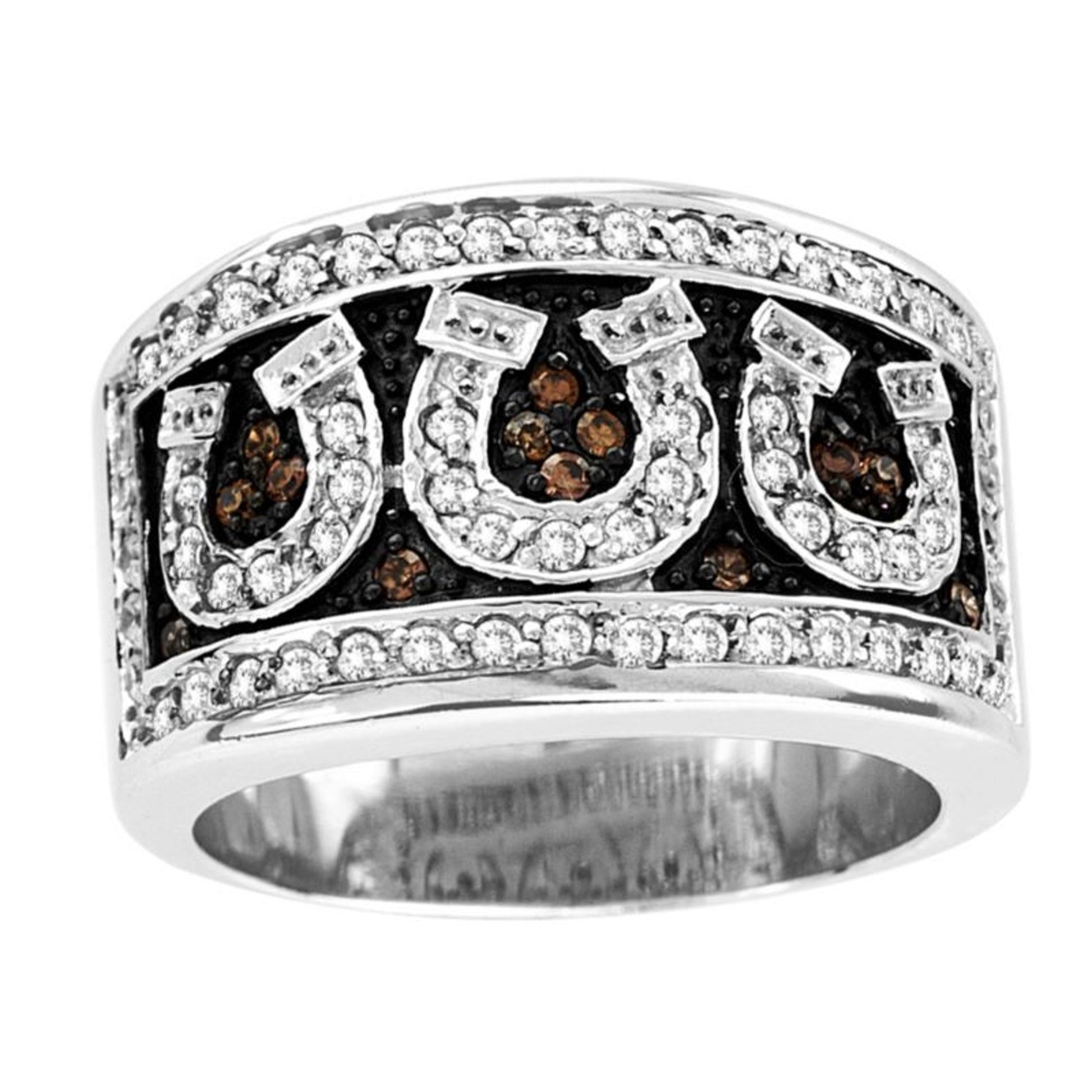 Kelly Herd Horseshoes Ring Chocolate