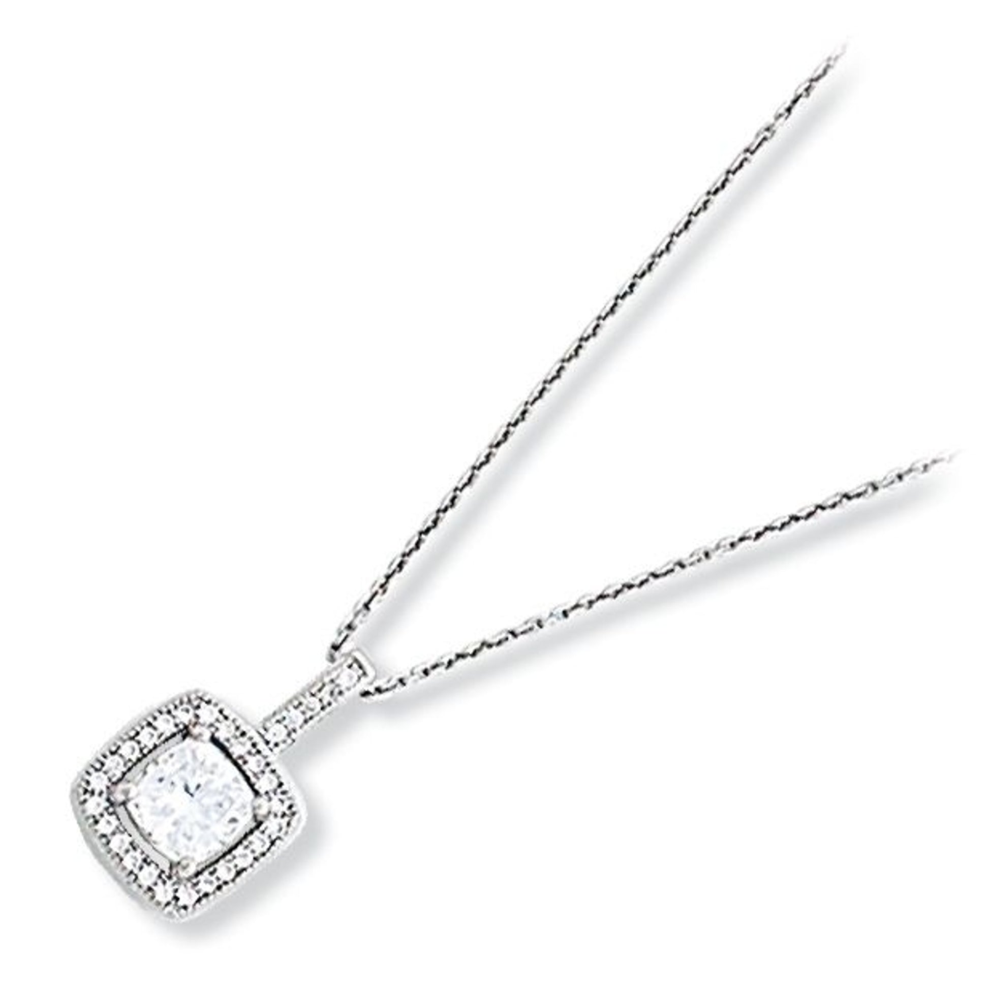 Kelly Herd Cubic Zirconia Square Pendant