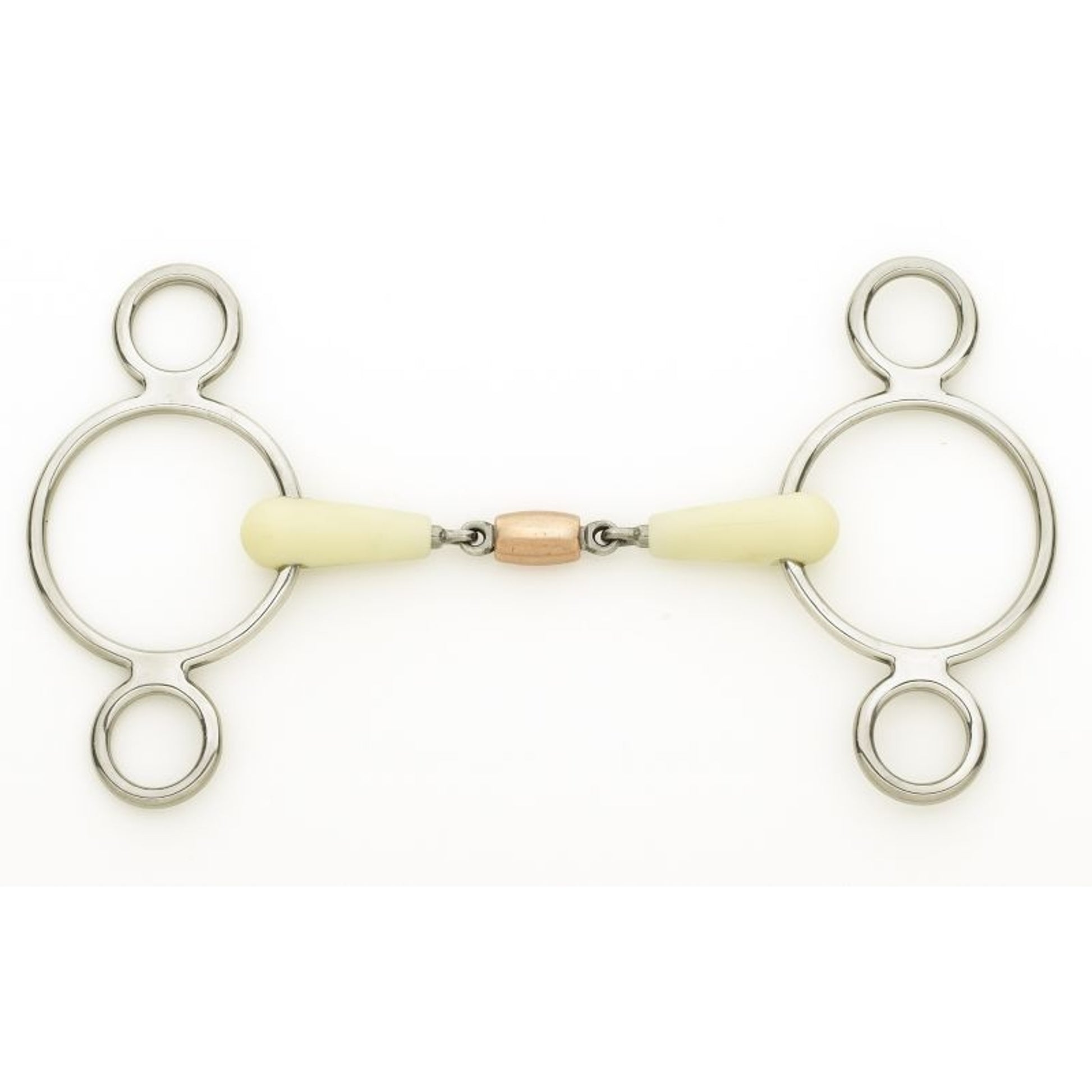 Happy Mouth Copper Roller 2 Ring Gag Bit