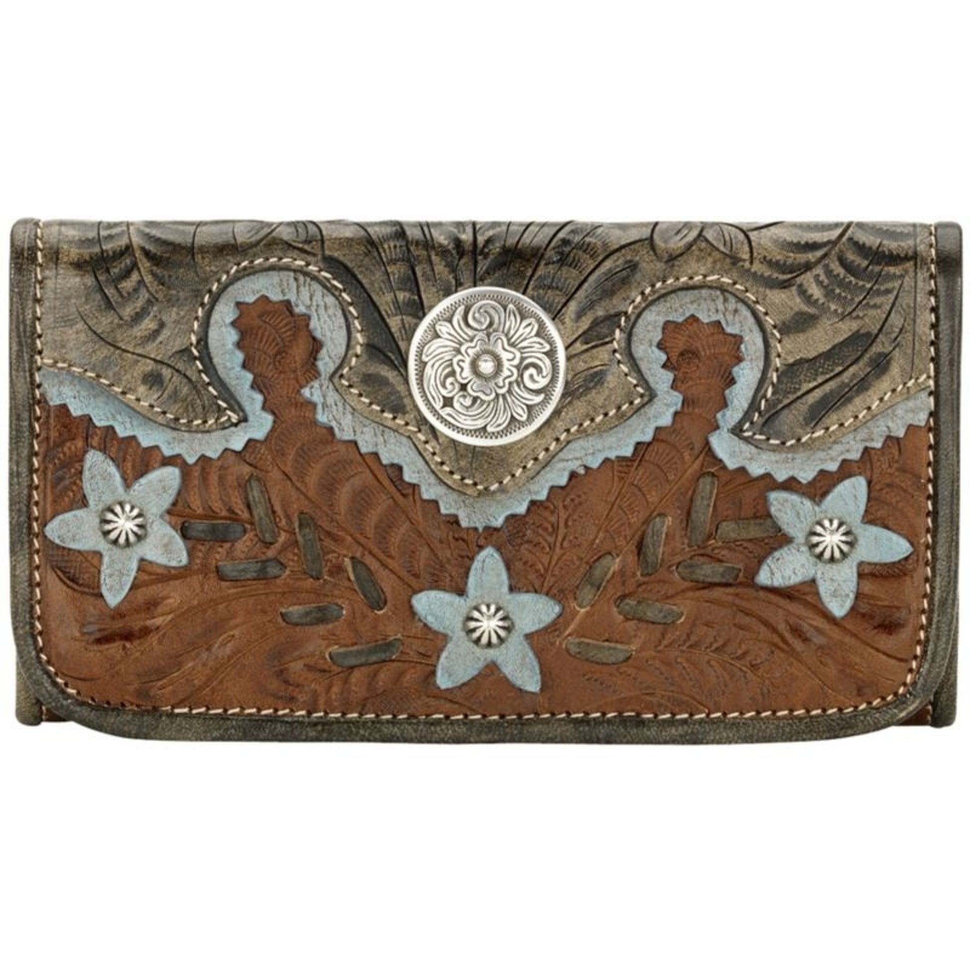 American West Desert Wildflower Tri Fold Wallet