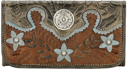 American West Desert Wildflower Tri Fold Wallet