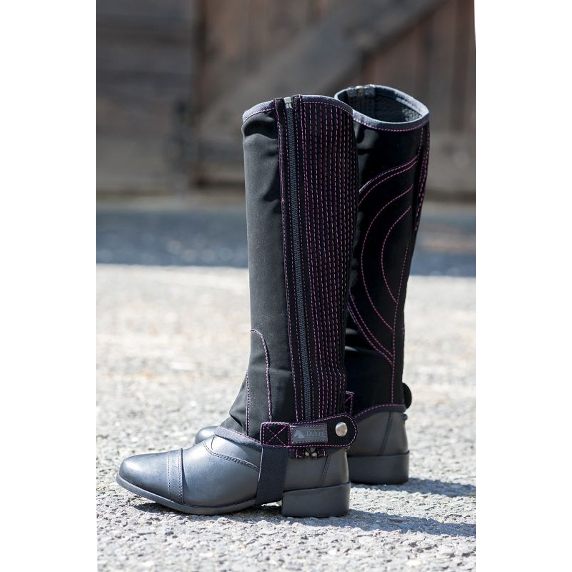 Dublin Kids Easy-Care Half Chaps I XS Black Teal