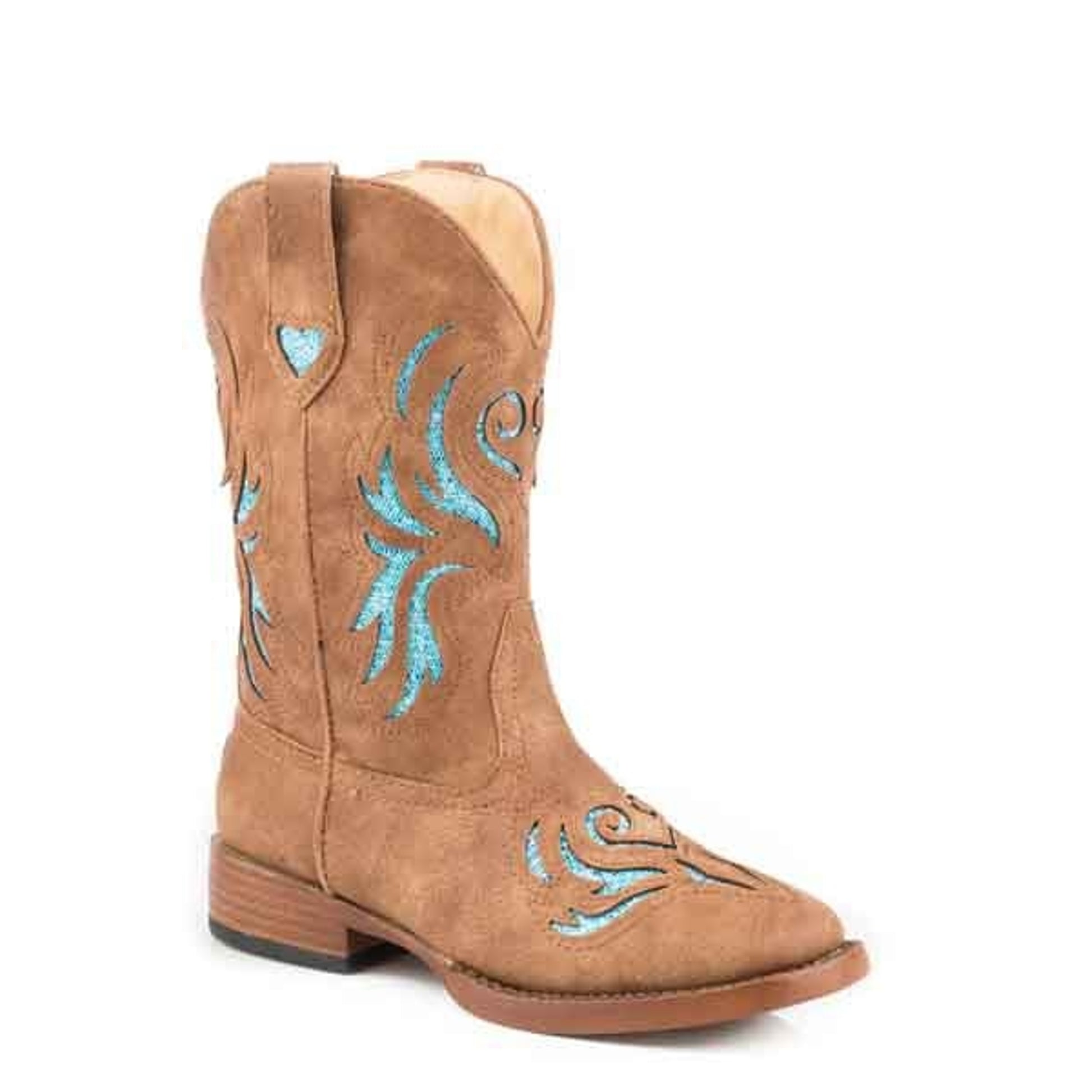 Roper Childs Glitter Breeze Sq Toe Boots