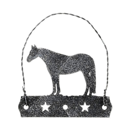 Equine Motif Glitter Ornament