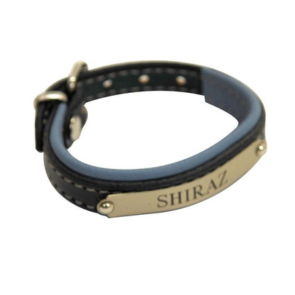 Padded Leather ID Bracelet