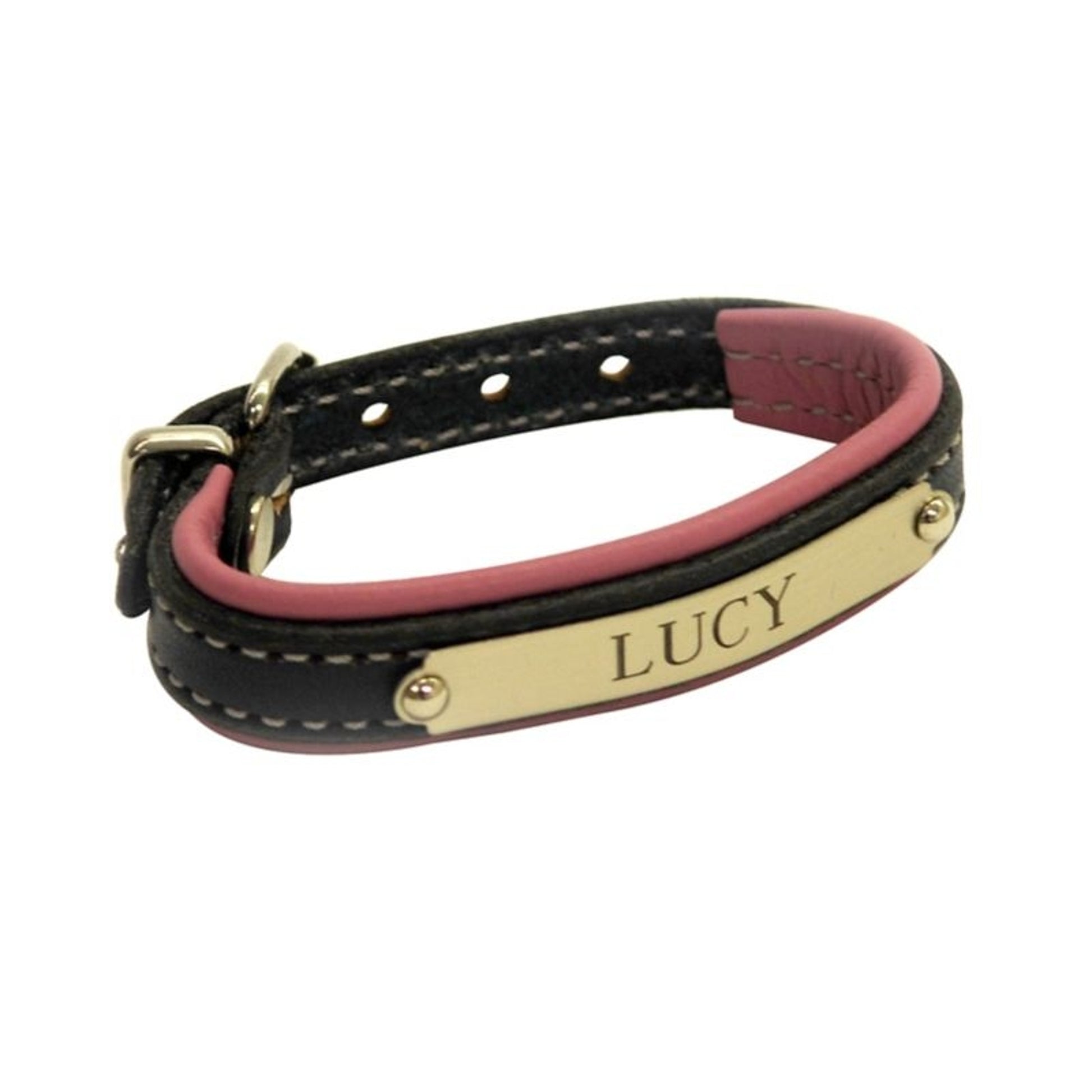 Padded Leather ID Bracelet