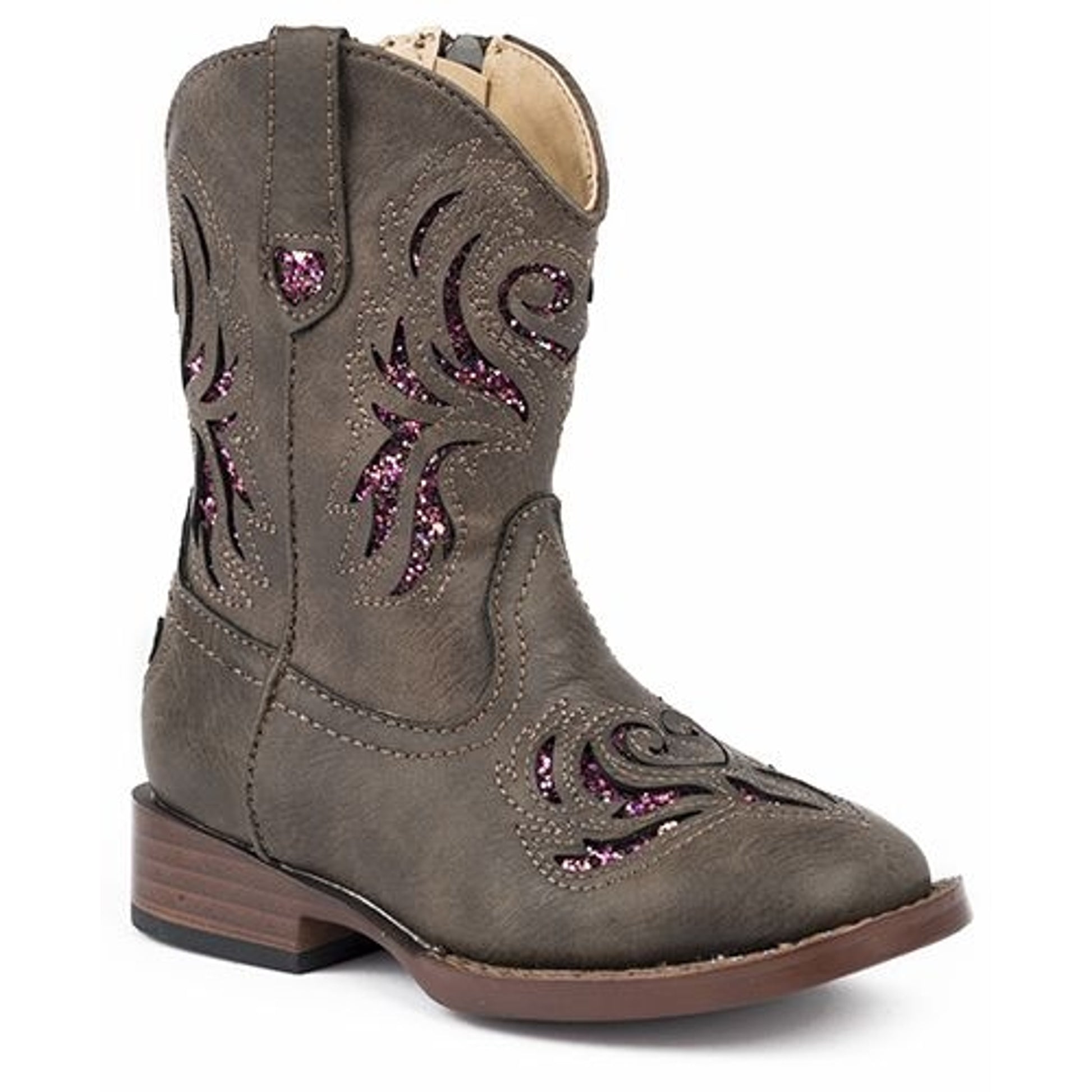 Roper Childrens Glitter Breeze Rnd Brown Boots