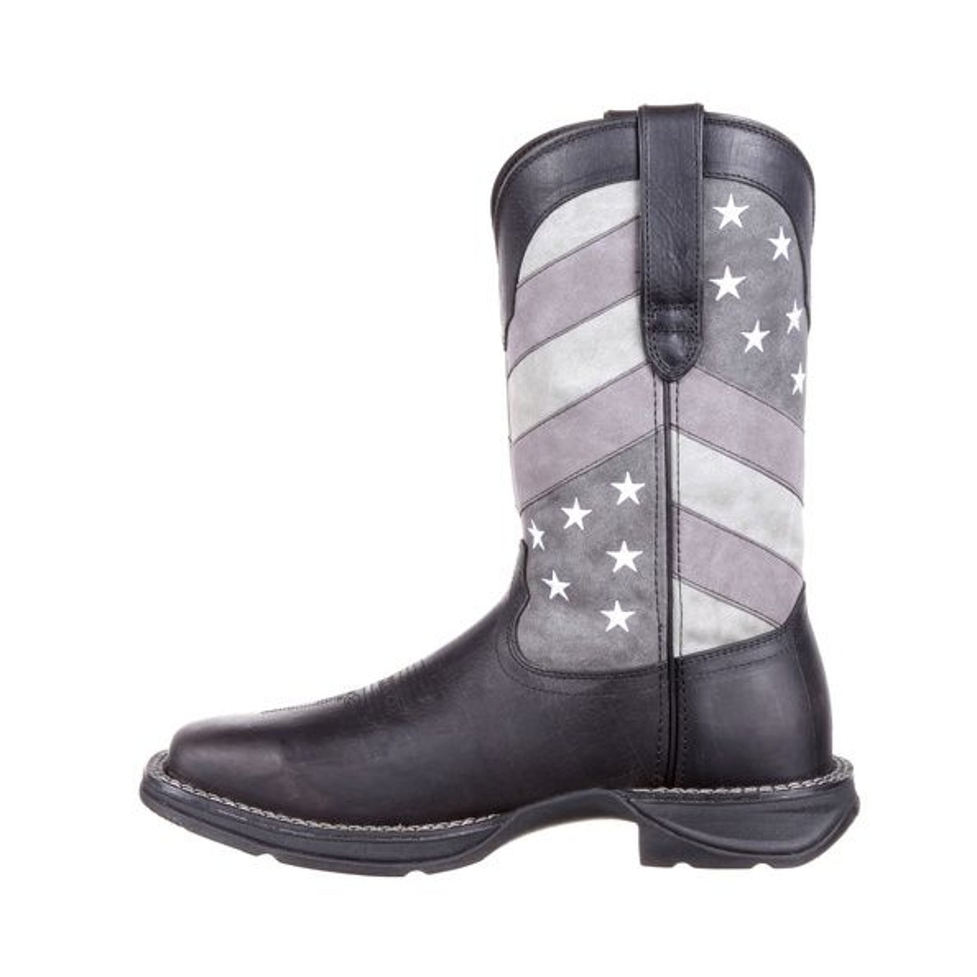Rebel Durango Mens Sq Faded Blk Flag Boots