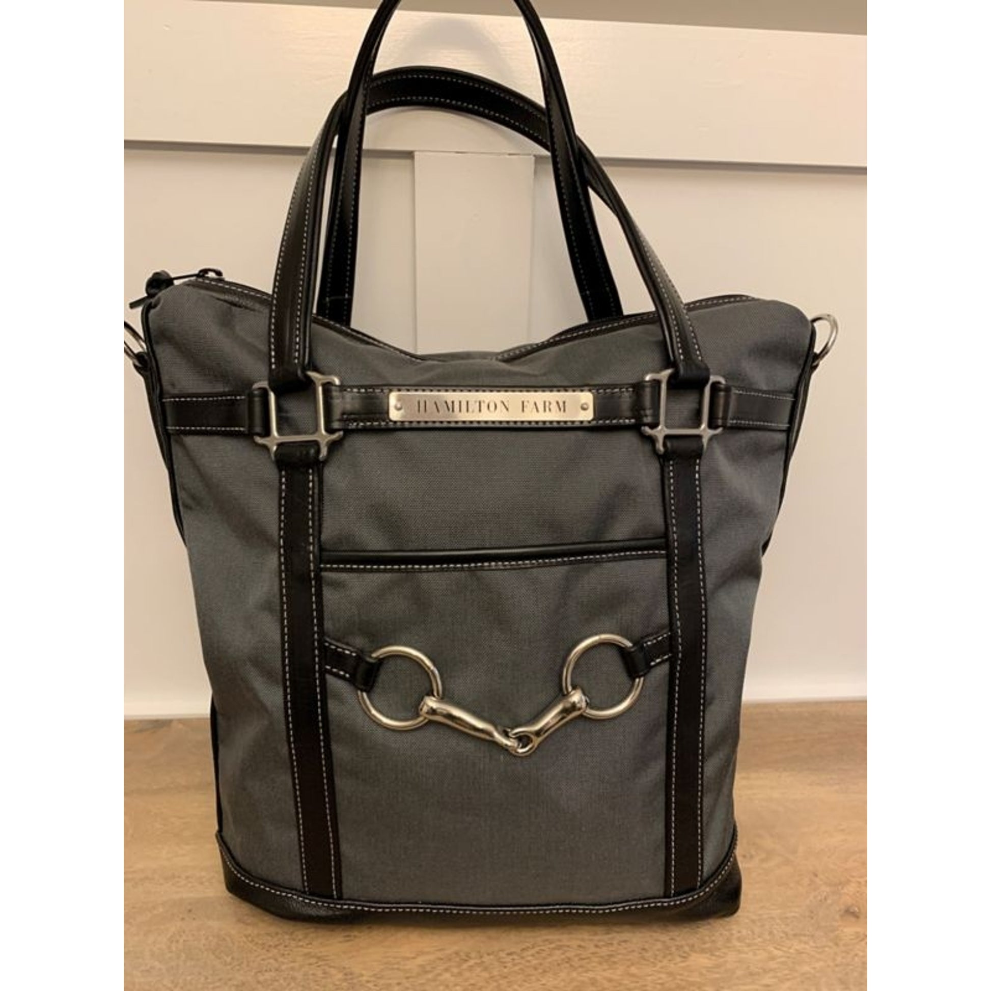 Personalized Green Hill Cordura Leather Tote