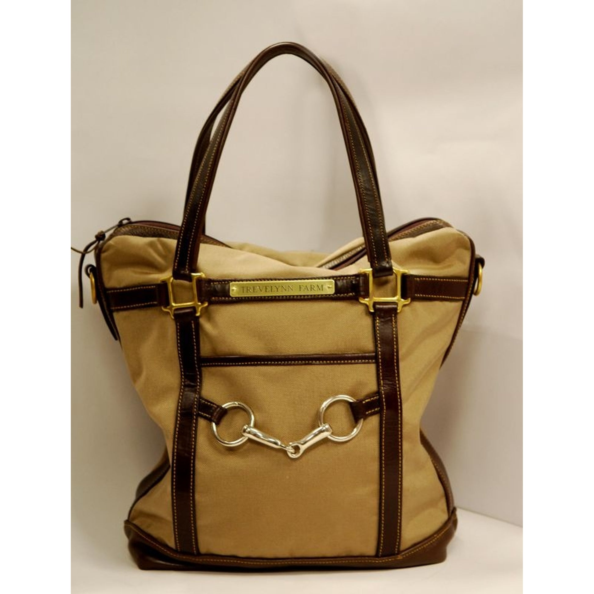 Personalized Green Hill Cordura Leather Tote