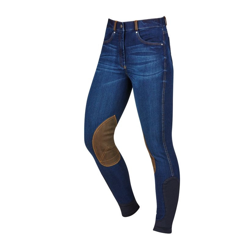 Dublin Ladies Shona Knee Patch Denim Breeches