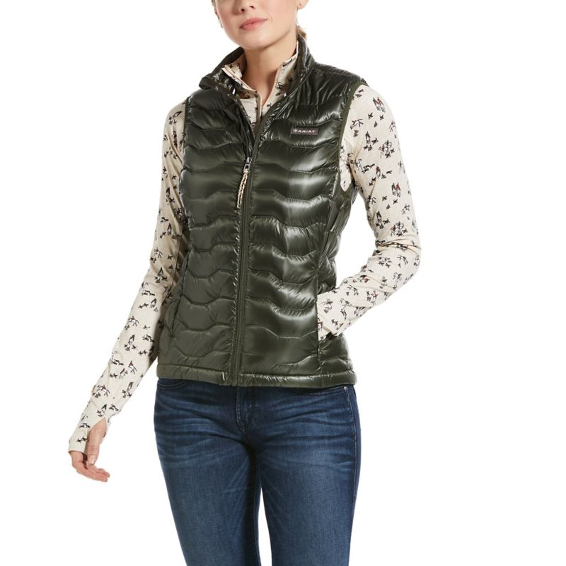 Ariat Ladies Ideal 3.0 Down Vest Small Antique Mos