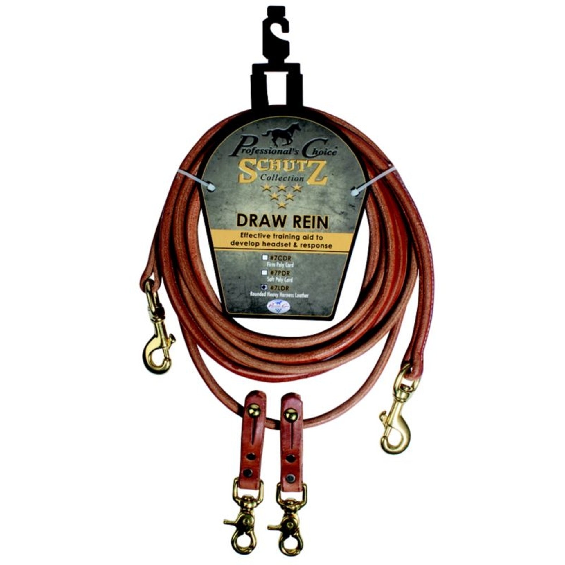 Schutz by Pro Choice Round Leather Draw Reins