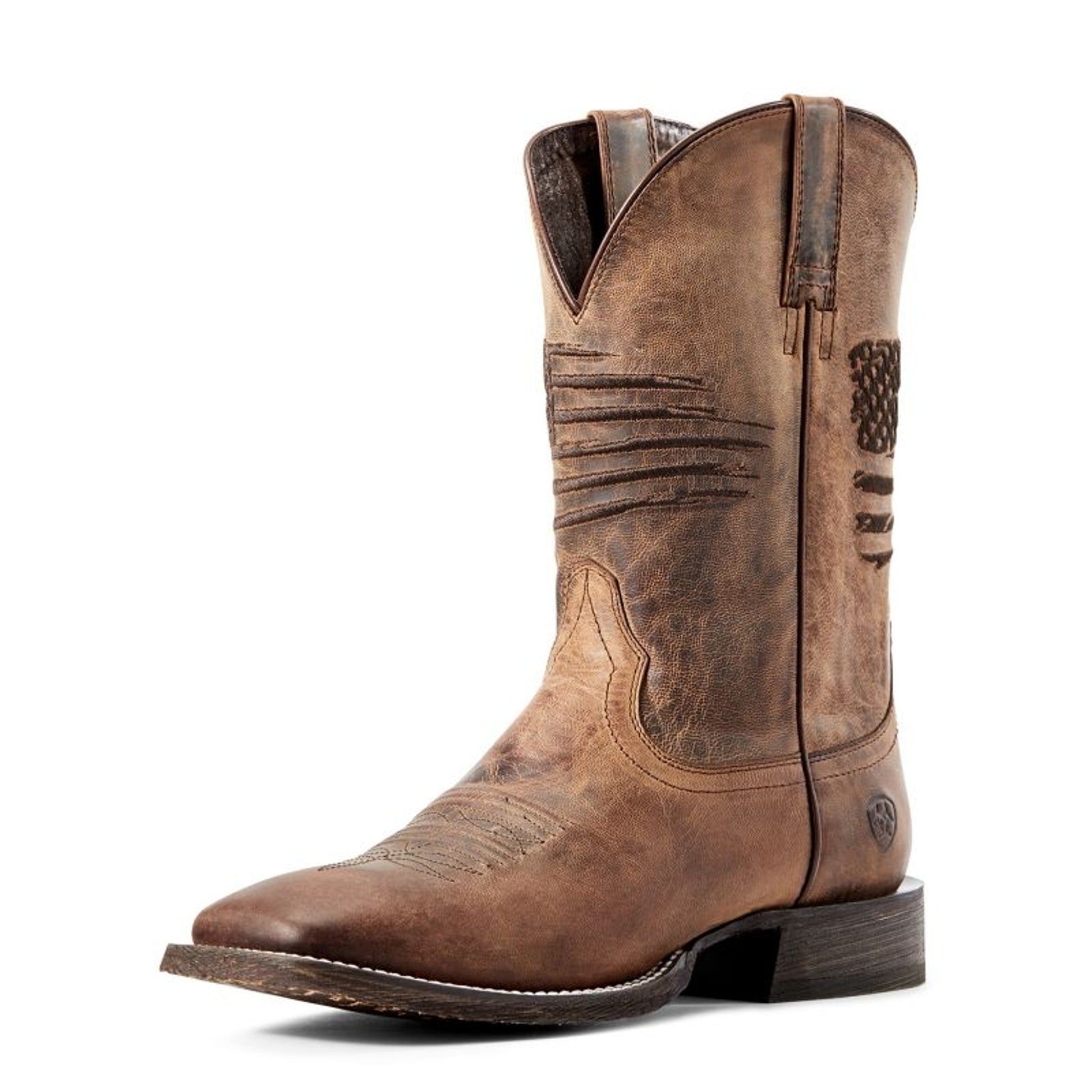 Ariat Mens Circuit Patriot Sq Toe Tan Boots